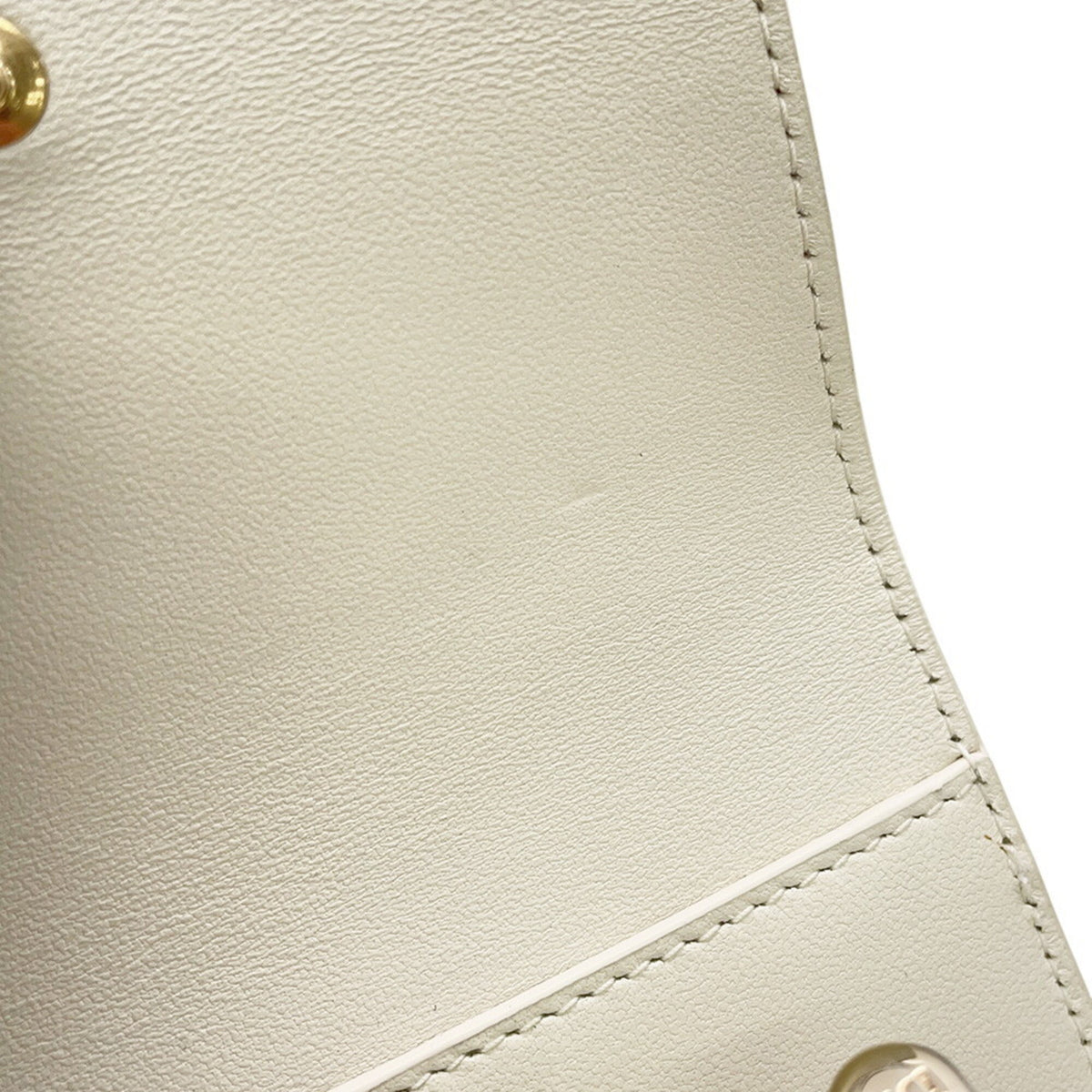 Christian Dior Pink White Leather Wallet (Tri-Fold) (Pre-Owned)
