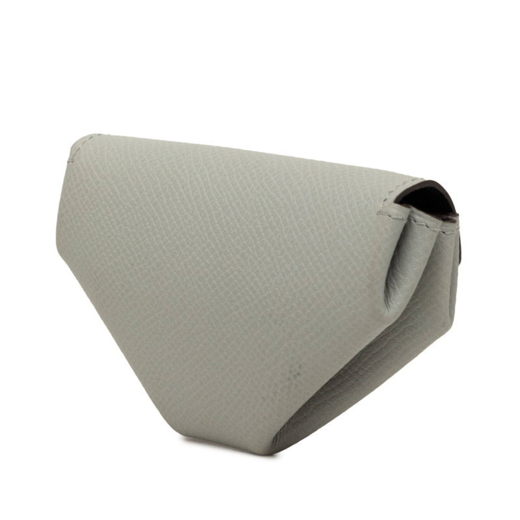 Hermes Gray Epsom Leather Coin Purse/Coin Case (Pre-Owned)