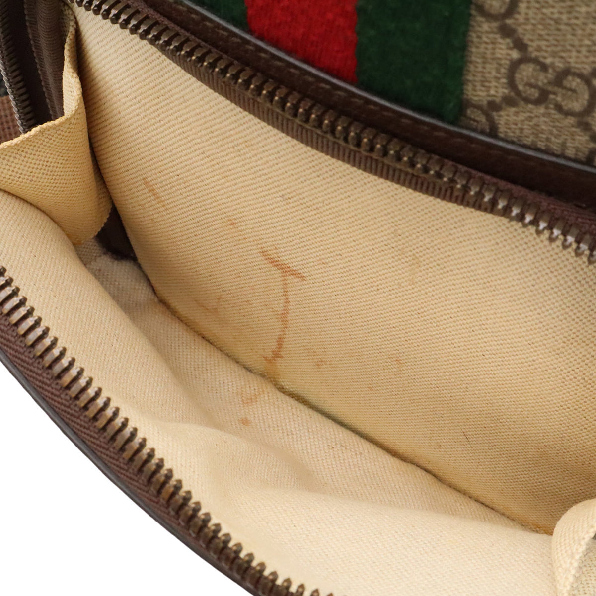 Gucci Beige Brown Green Red Color Yellow Gg Supreme Backpack (Pre-Owned)