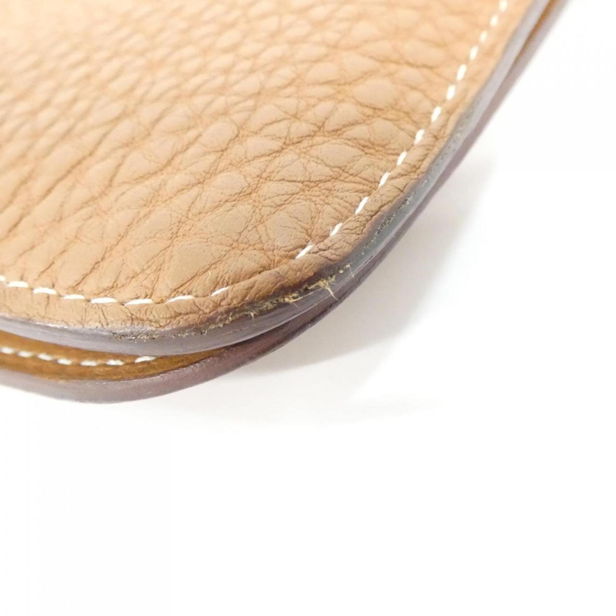 Hermes Brown Togo Leather Long Wallet (Bi-Fold) (Pre-Owned)