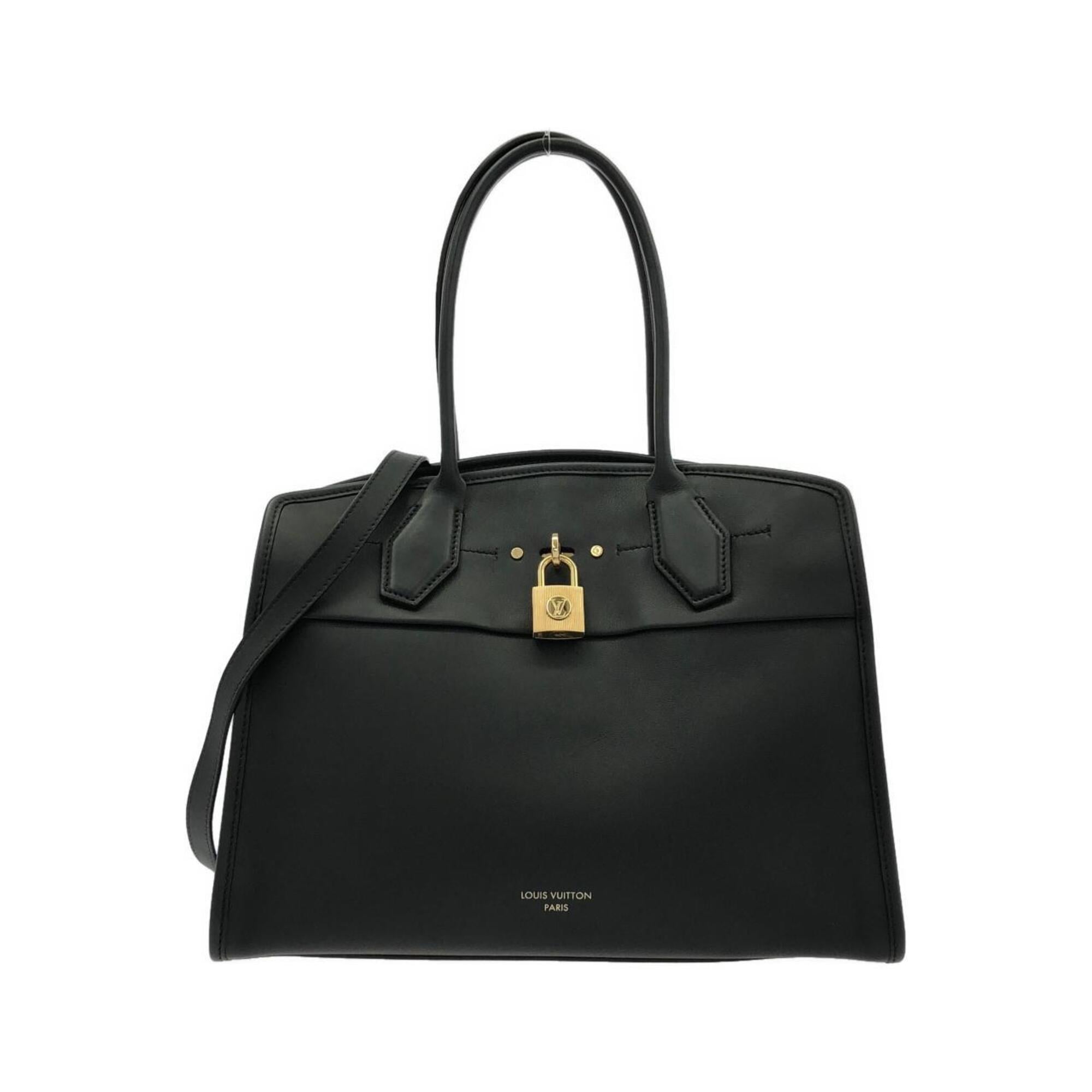 Louis Vuitton Black Leather Pouch Shoulder Bag (Pre-Owned)