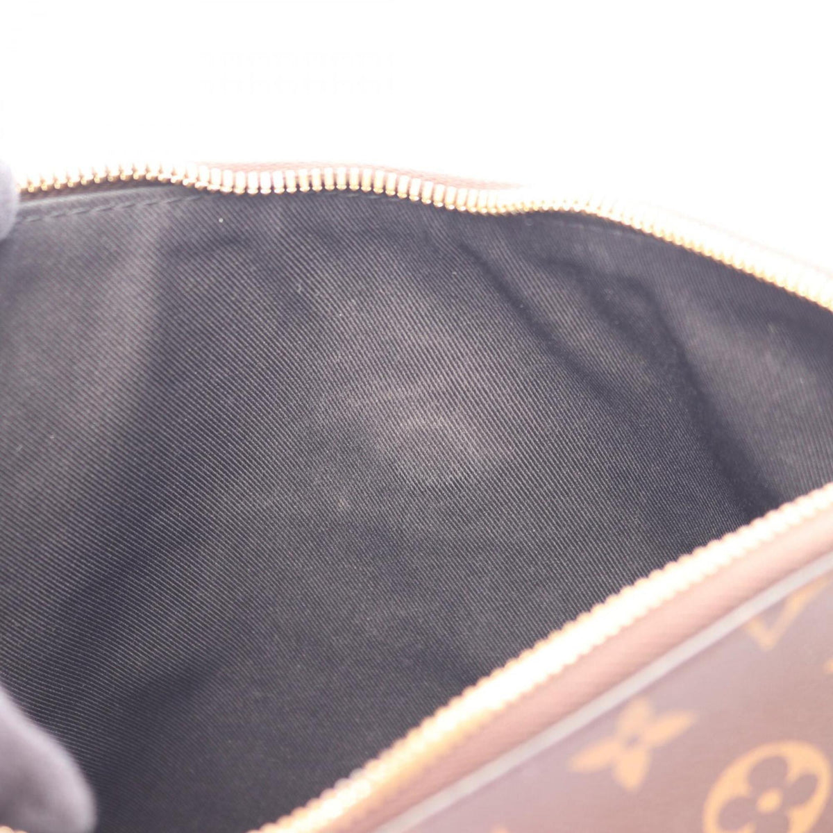 Louis Vuitton Black Brown Coated Canvas Pvc Monogram Leather Handbag Shoulder Bag (Pre-Owned)