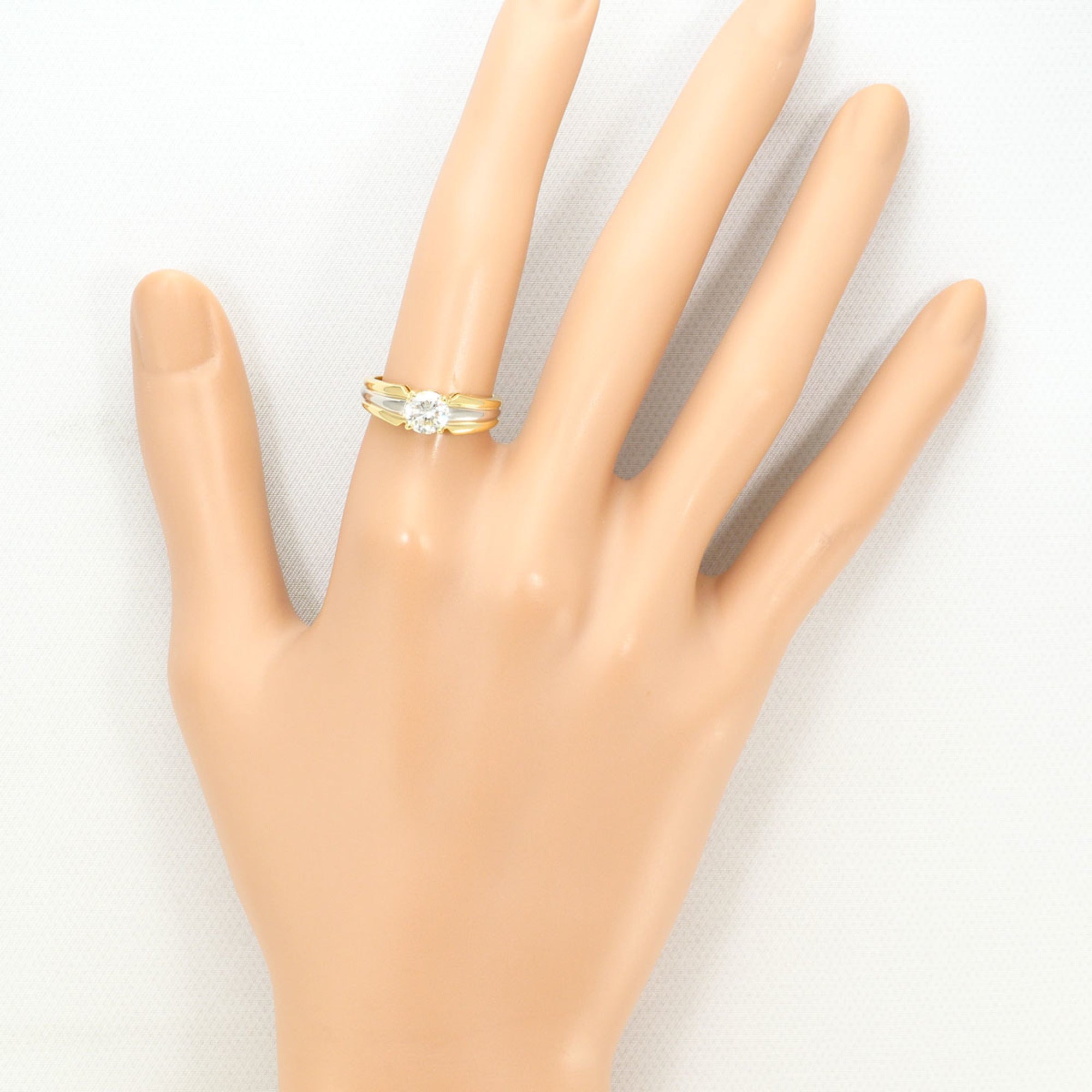 Unbranded Platinum Yellow Gold Yellow Gold (18K) Platinum 900 Band Ring (Pre-Owned)