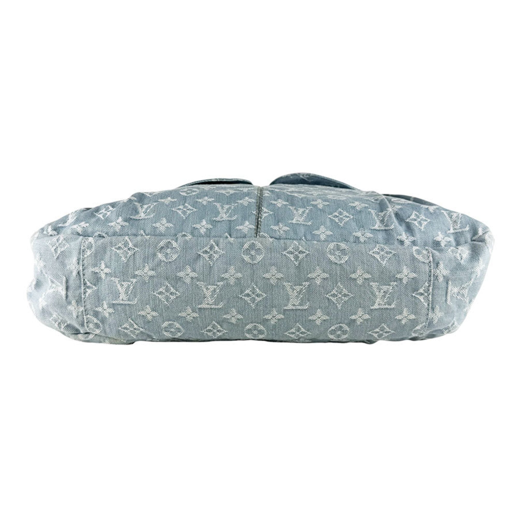 Louis Vuitton Light Blue Monogram Denim Handbag (Pre-Owned)