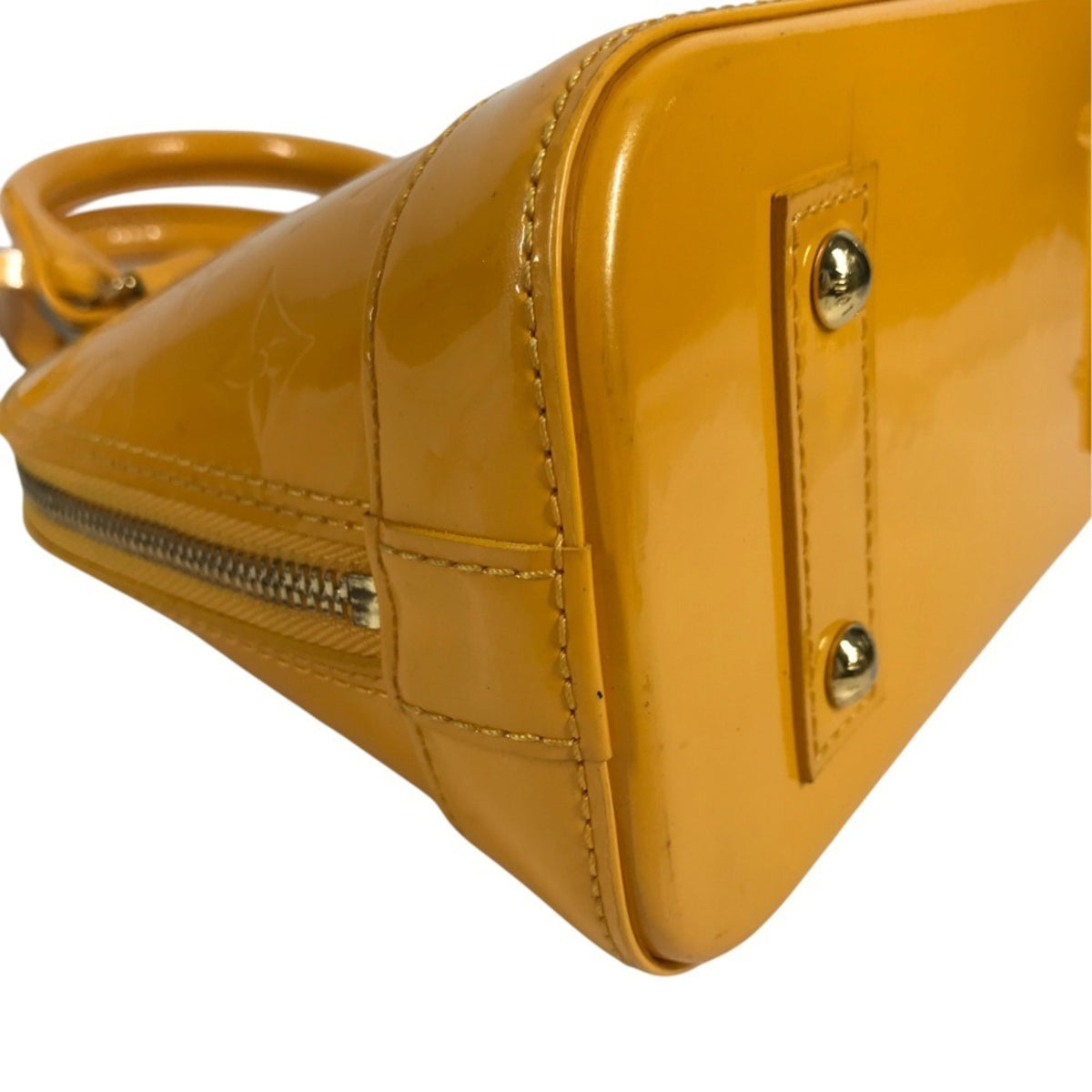 Louis Vuitton Yellow Monogram Vernis Handbag Shoulder Bag Tote Bag (Pre-Owned)