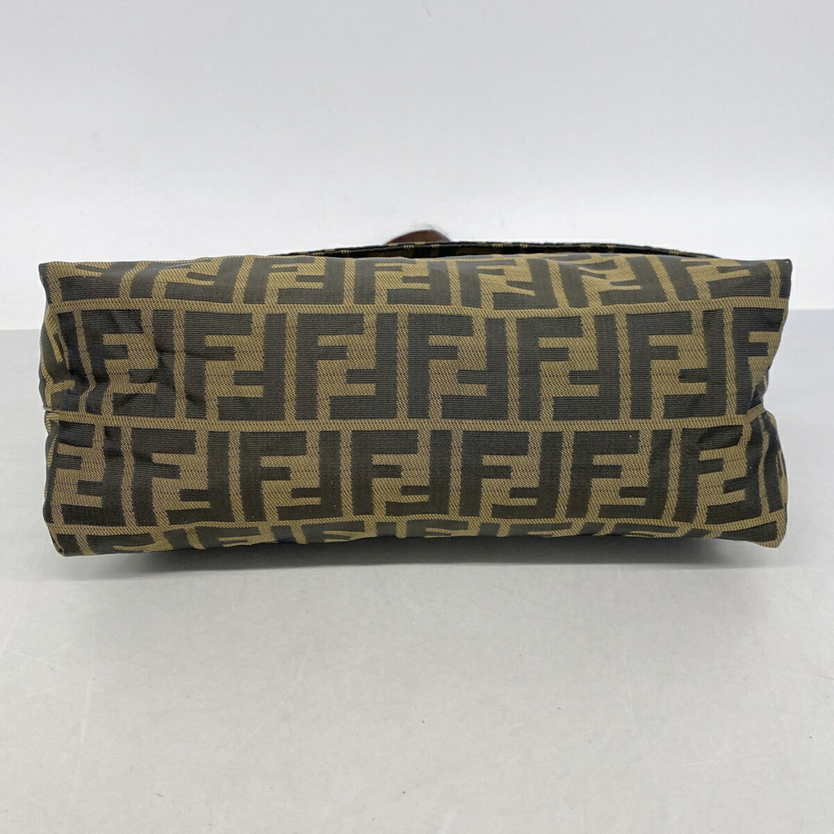 Fendi Brown Nylon Canvas Shoulder Bag (Pre-Owned)