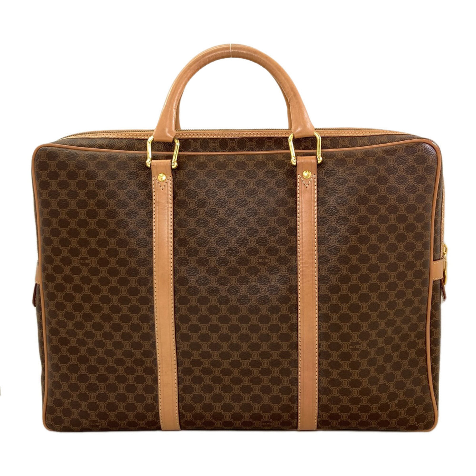 Celine Brown Leather Briefcase (Pre-Owned)