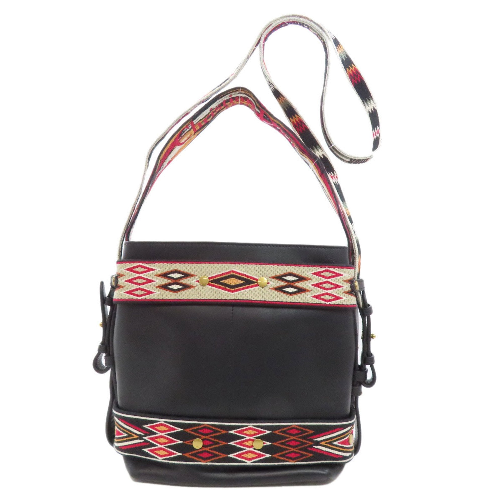 Christian Dior Black Leather Shoulder Bag (Pre-Owned)
