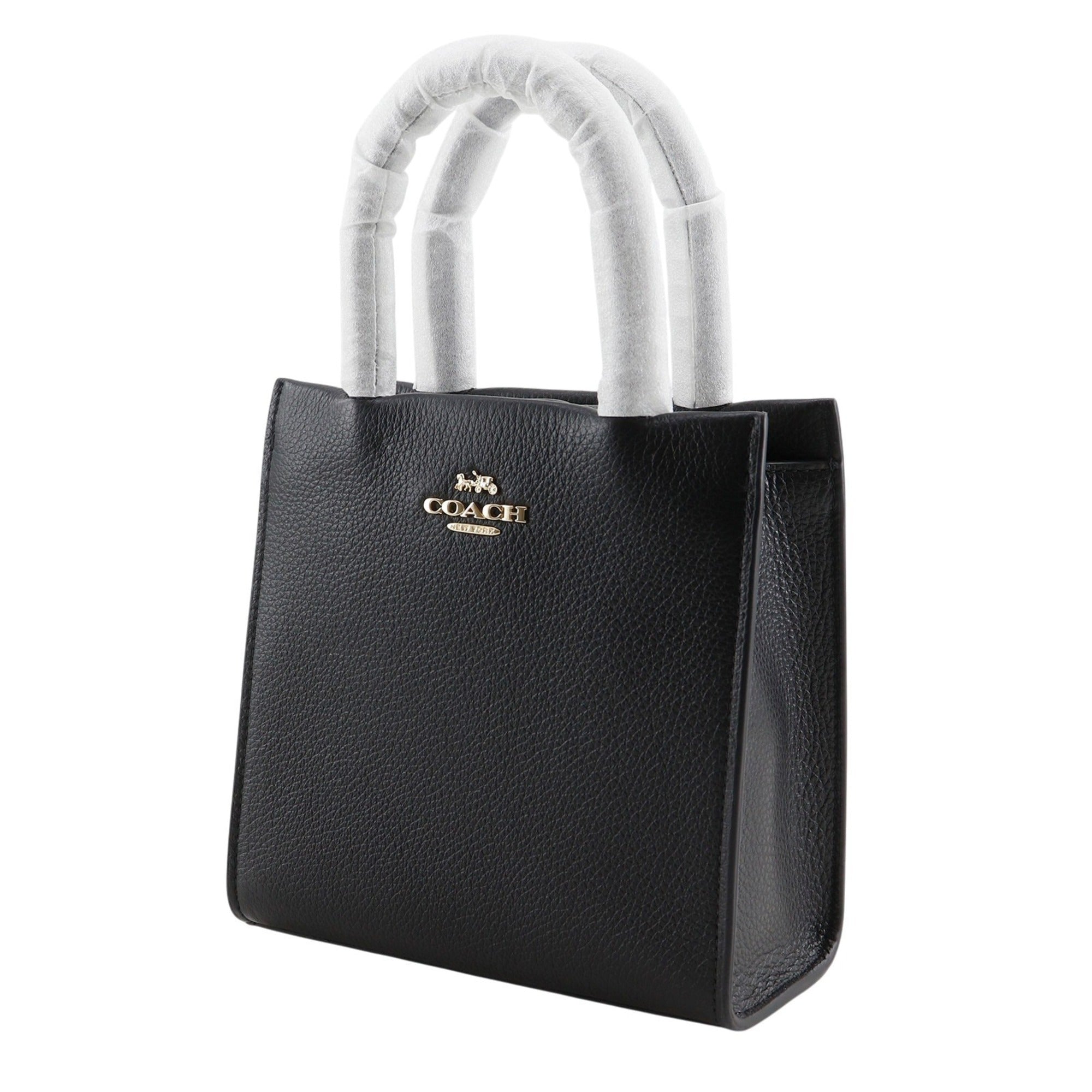 Coach Black Leather Handbag (Pre-Owned)