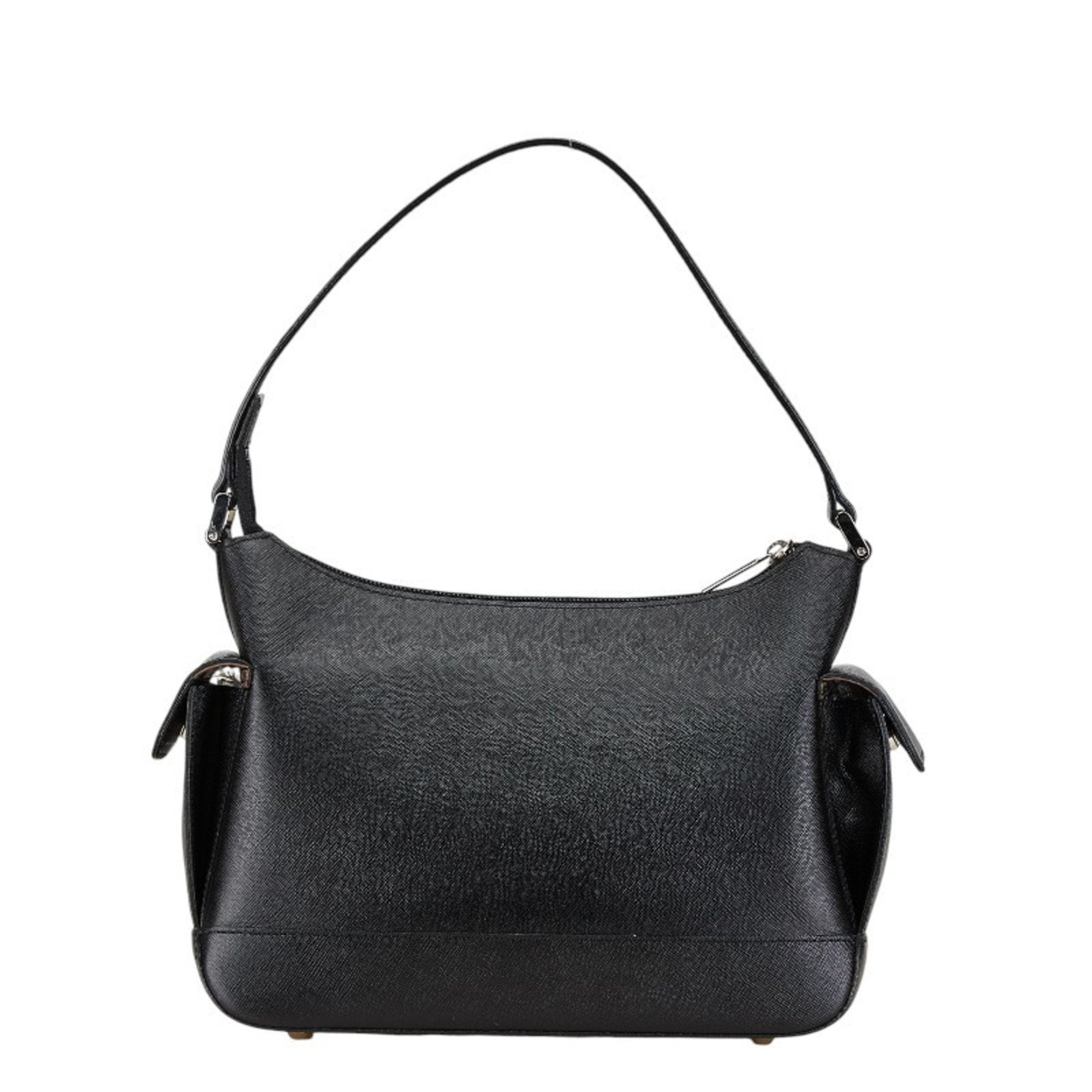 Burberry Black Leather Shoulder Bag (Pre-Owned)