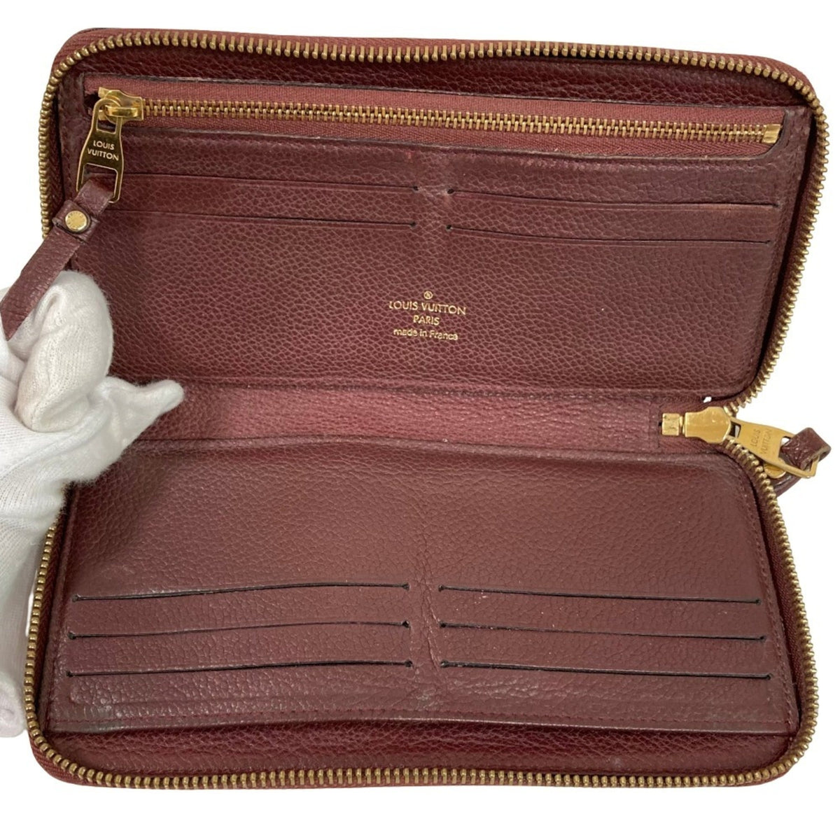 Louis Vuitton Monogram Empreinte Bordeaux Monogram Empreinte Long Wallet (Bi-Fold) (Pre-Owned)