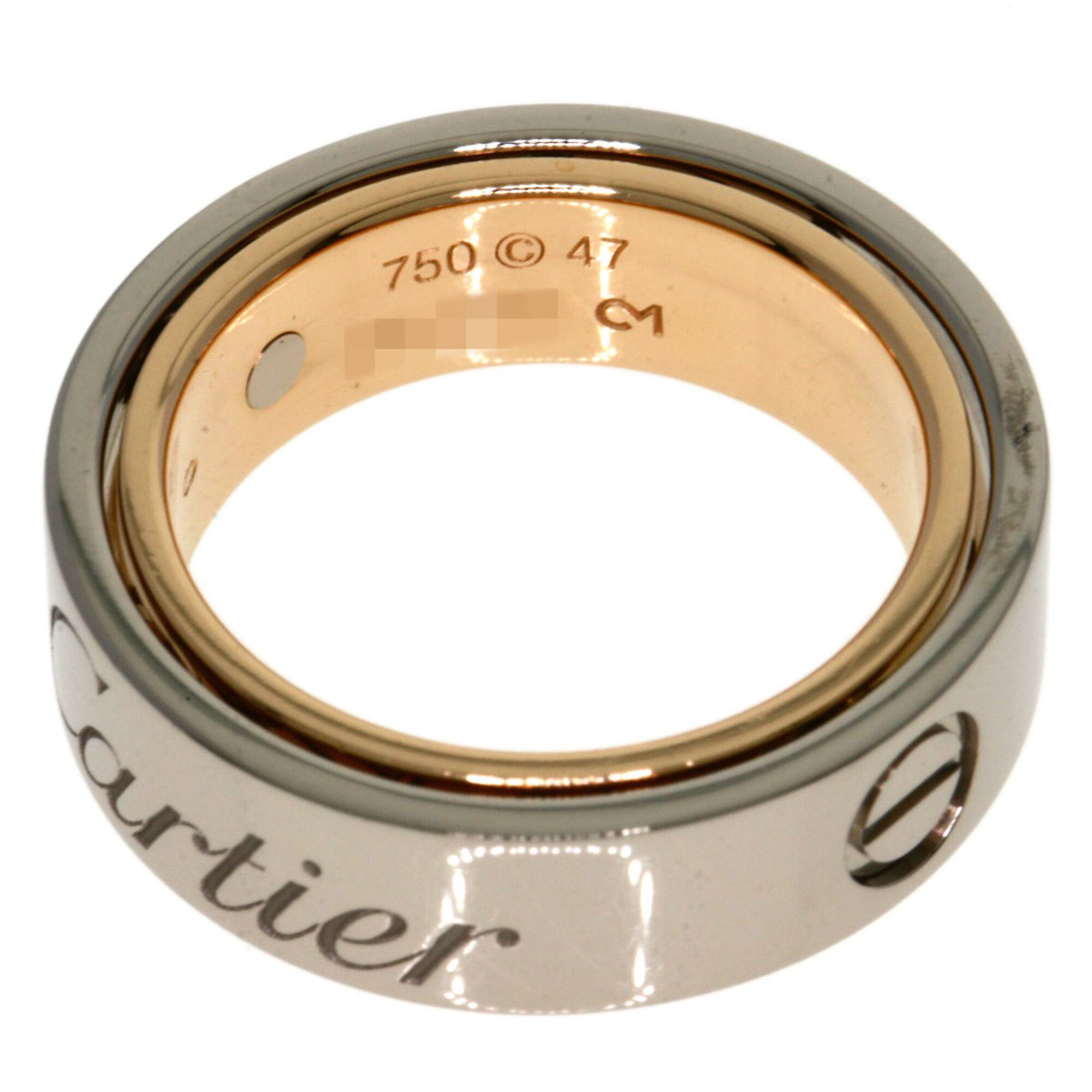 Cartier Pink Gold White Gold Pink Gold (18K) White Gold (18K) Band Ring (Pre-Owned)