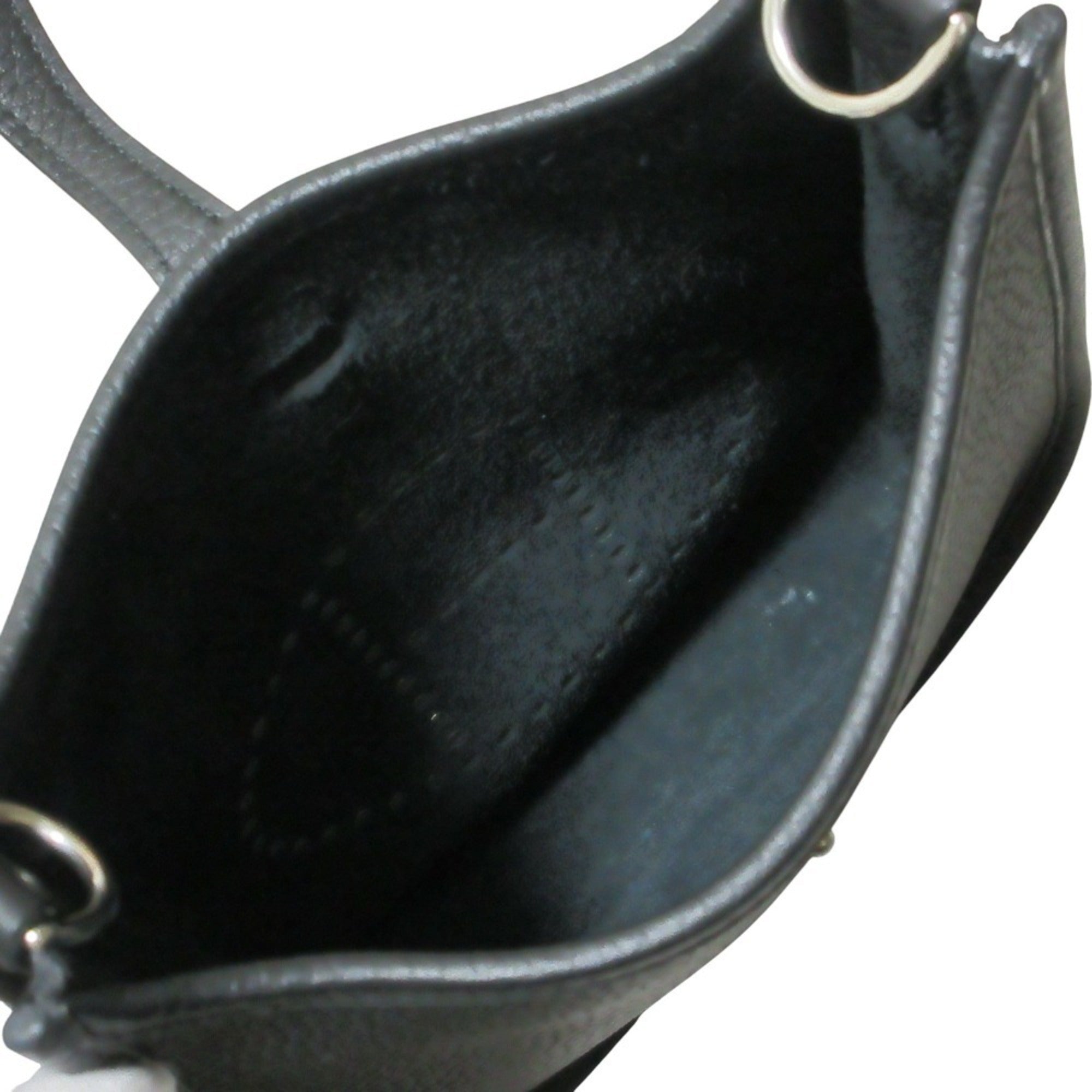 Hermes Black Taurillon Clemence Leather Shoulder Bag (Pre-Owned)