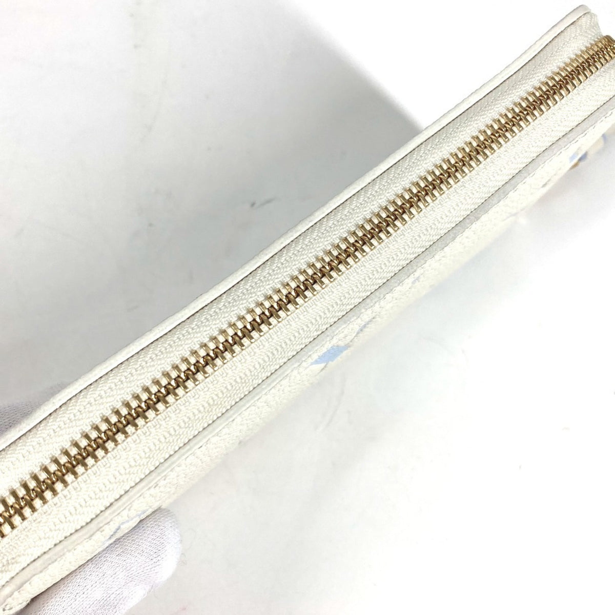 Louis Vuitton Monogram Empreinte Blue White Monogram Empreinte Long Bill Wallet (Bi-Fold) (Pre-Owned)