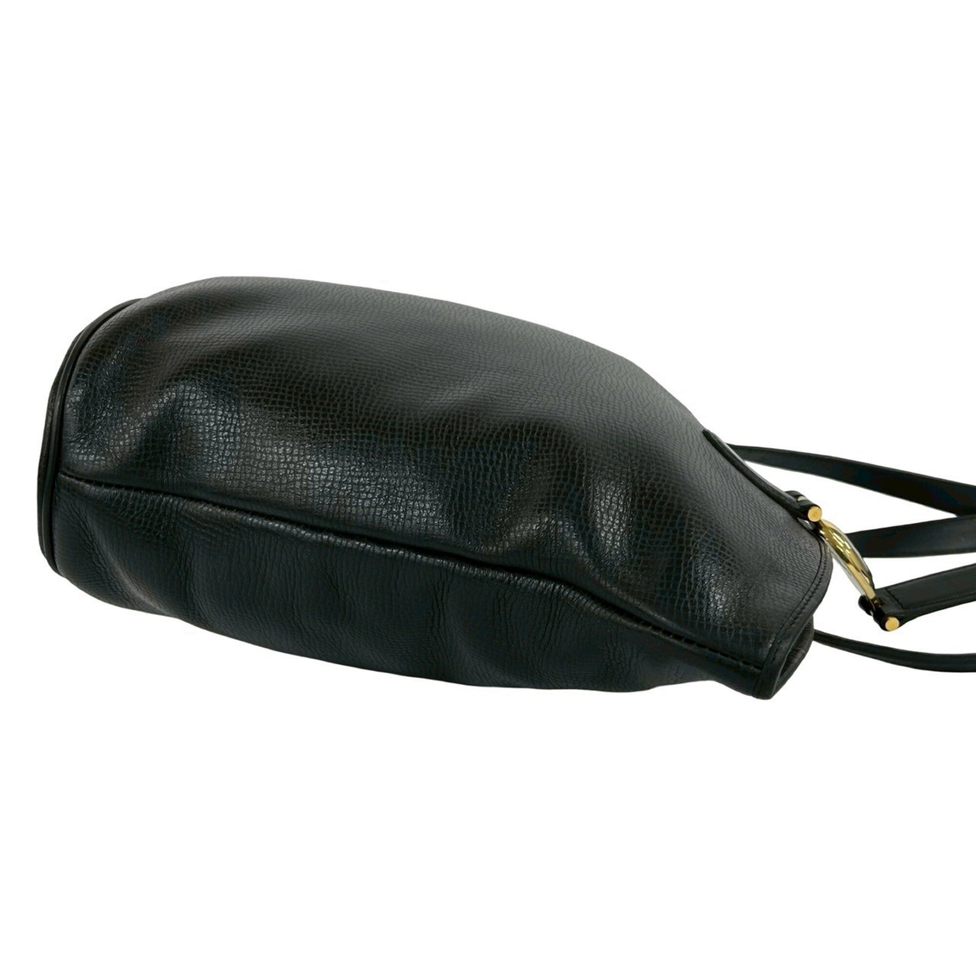 Christian Dior Black Leather Handbag Shoulder Bag Tote Bag (Pre-Owned)
