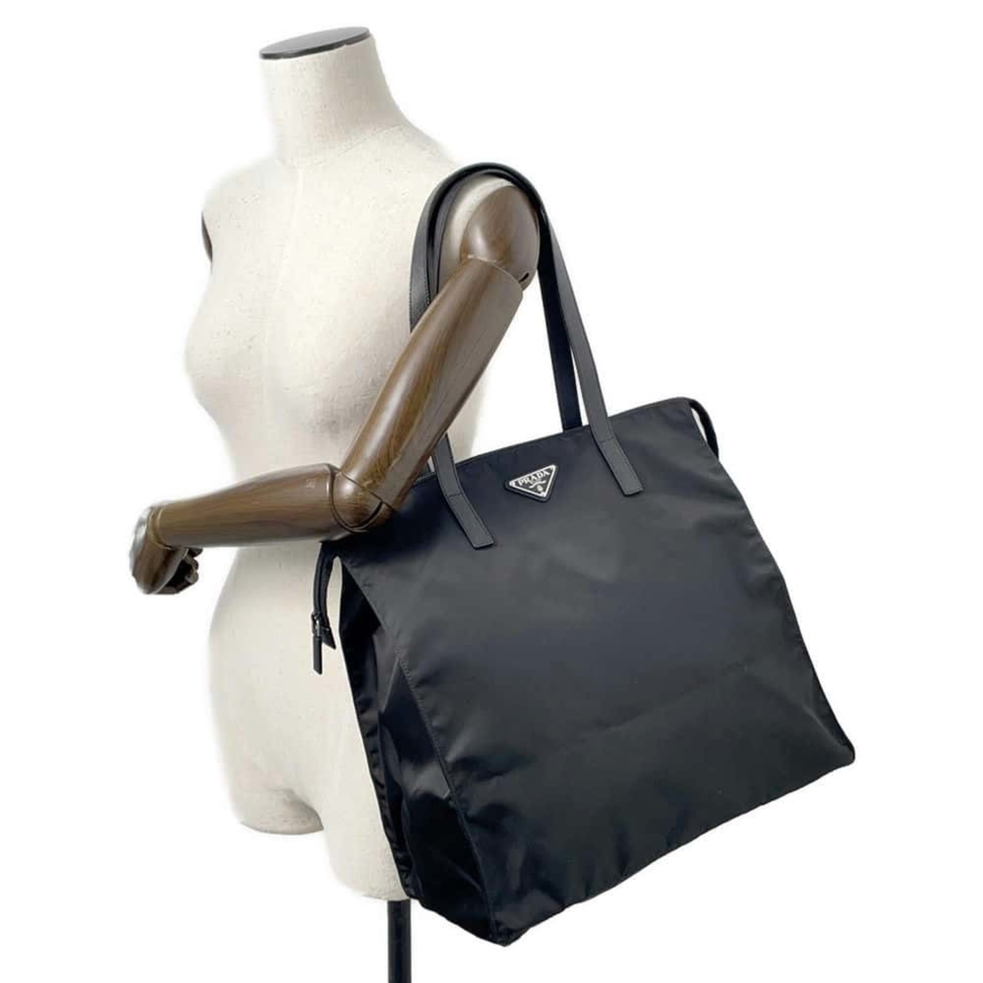 Prada Black Nylon Shopping Bag Tote Bag (Pre-Owned)