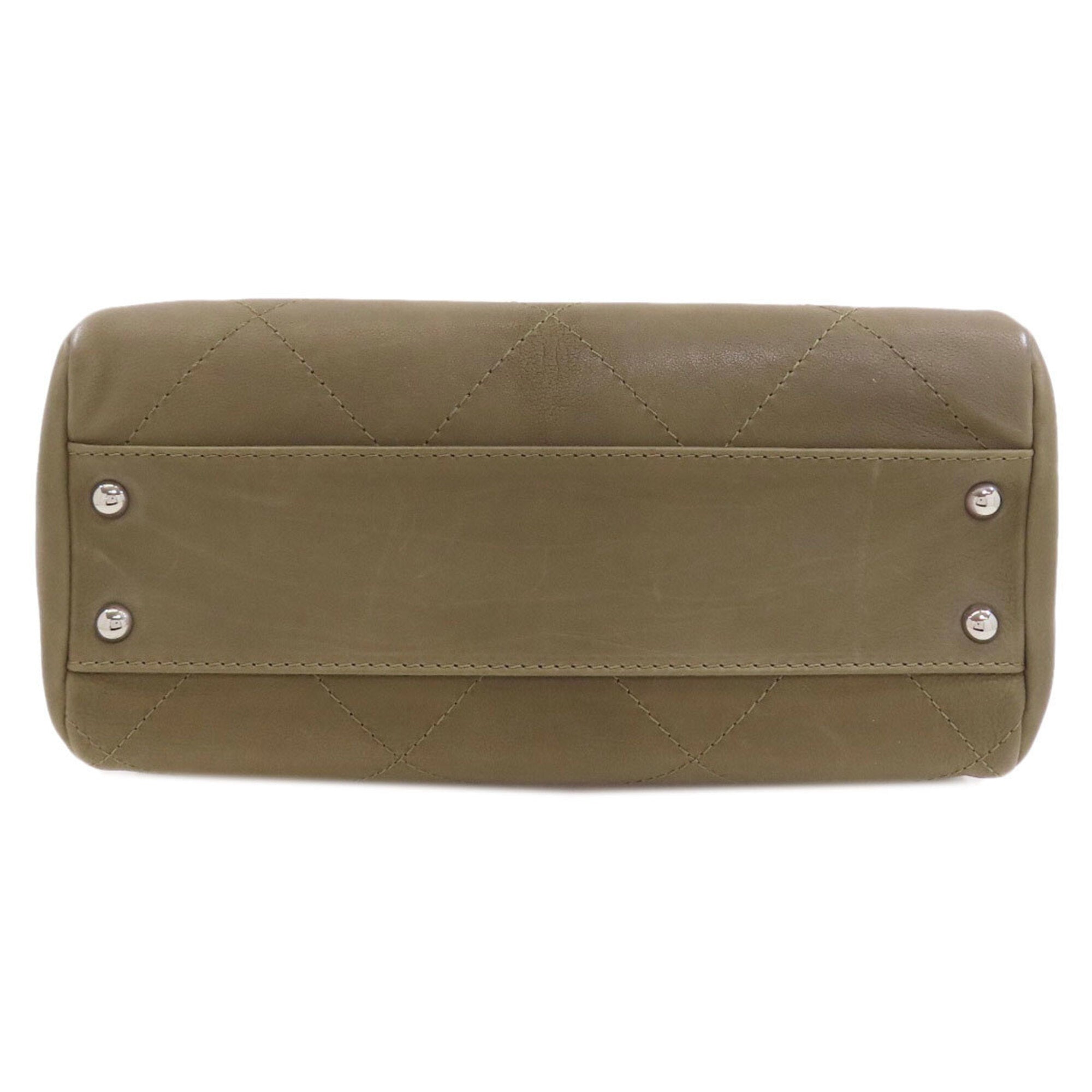 Chanel Khaki Leather Tote Bag (Pre-Owned)