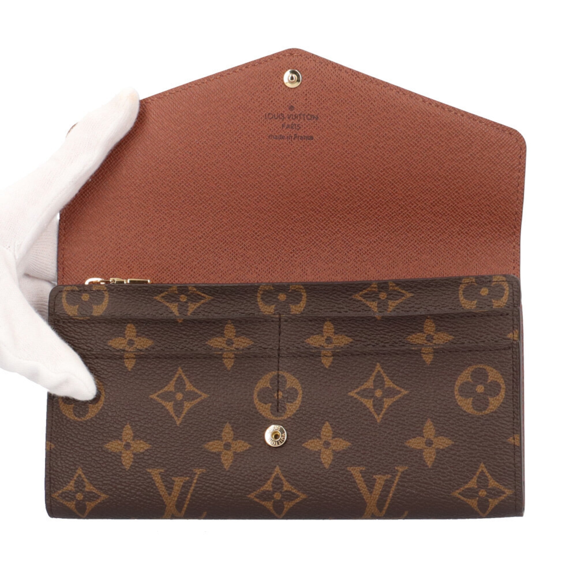 Louis Vuitton Monogram Brown Monogram Long Wallet (Bi-Fold) (Pre-Owned)