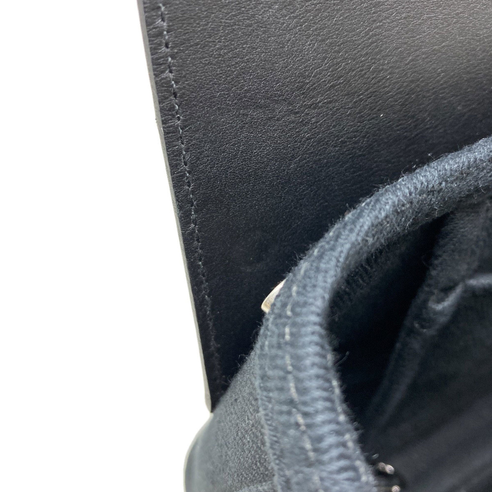 Hermes Black Toile Chevron Handbag (Pre-Owned)