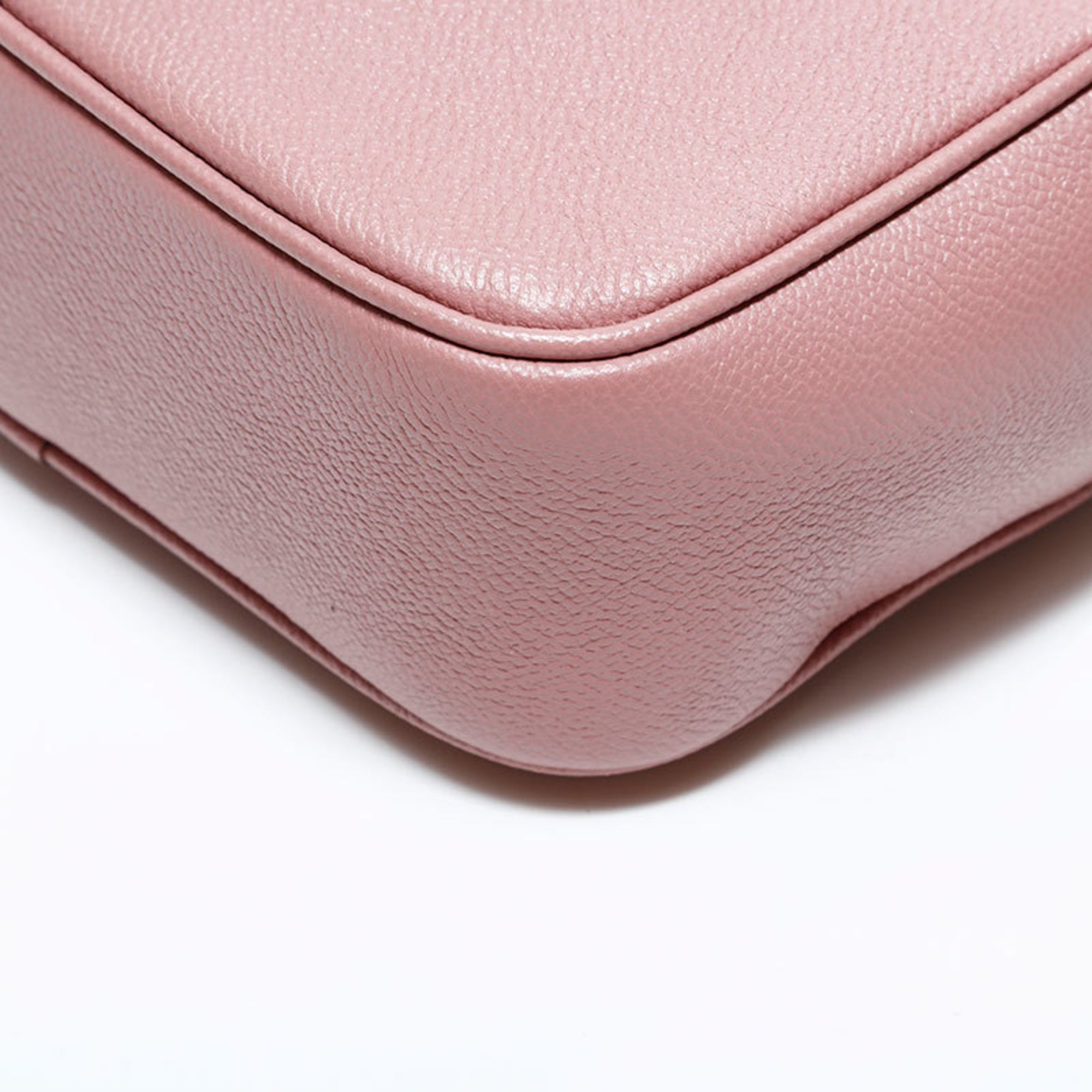 Burberry Pink Leather Shoulder Bag (Pre-Owned)
