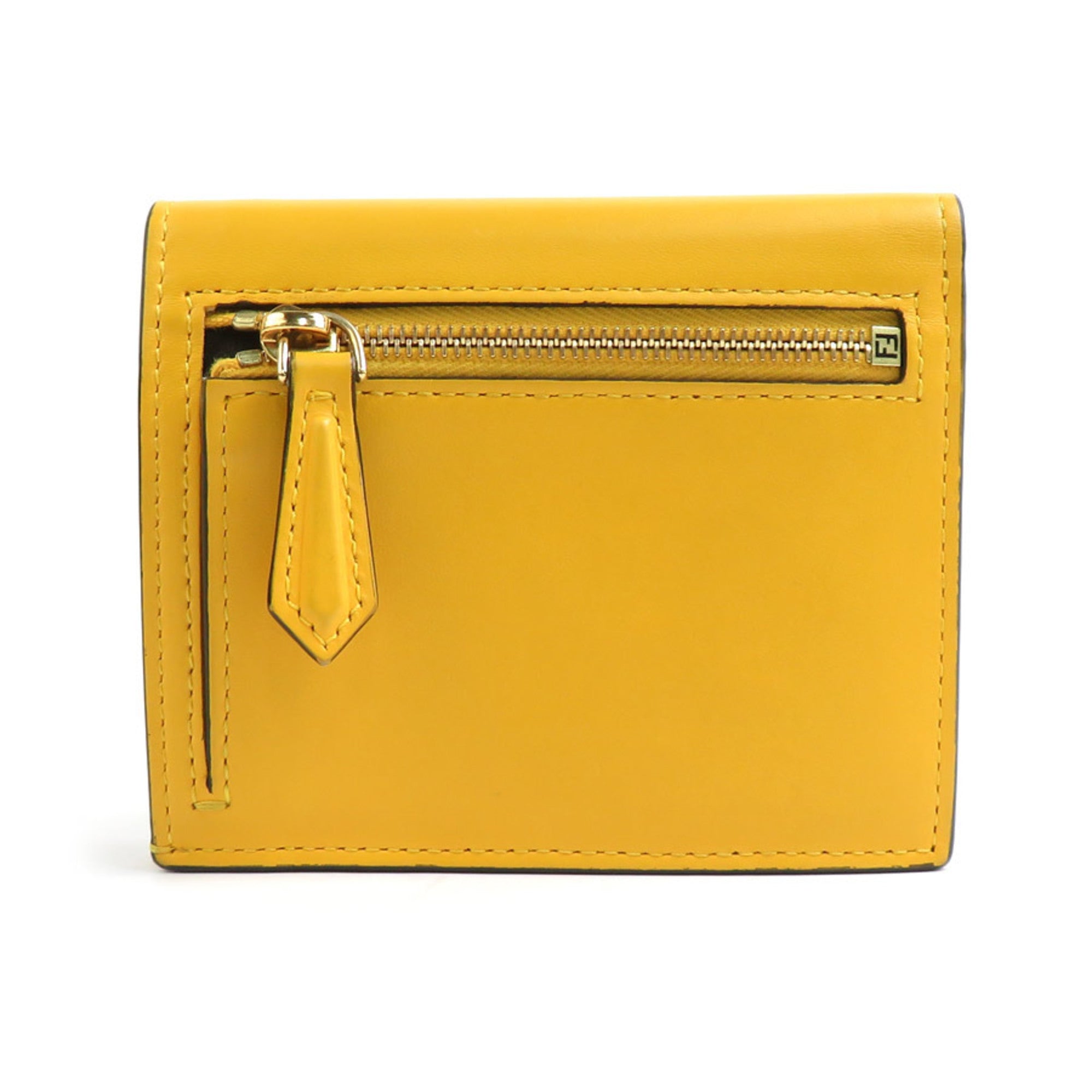 Fendi Yellow Leather Wallet (Bi-Fold) (Pre-Owned)