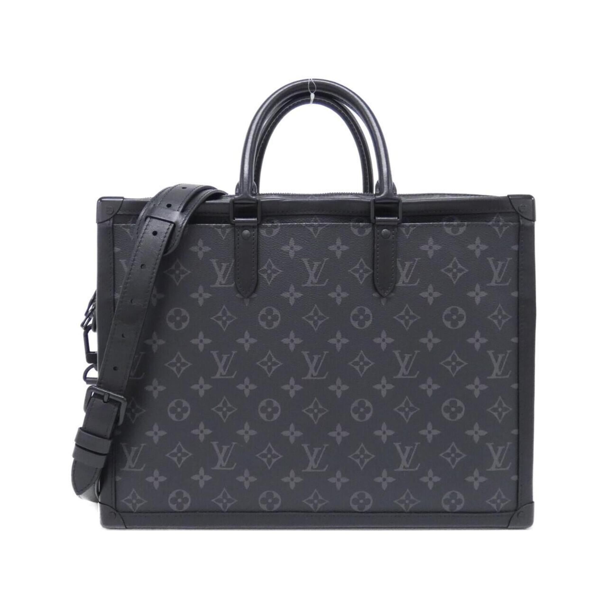 Louis Vuitton Black Monogram Eclipse Monogram Eclipse Briefcase Handbag (Pre-Owned)