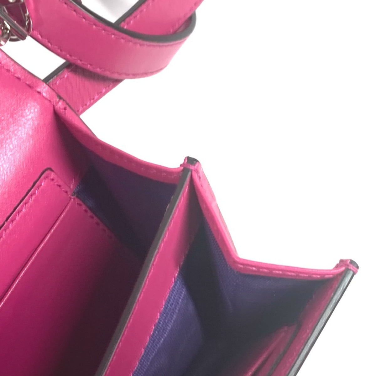 Gucci Pink Leather Nylon Pochette Shoulder Bag (Pre-Owned)