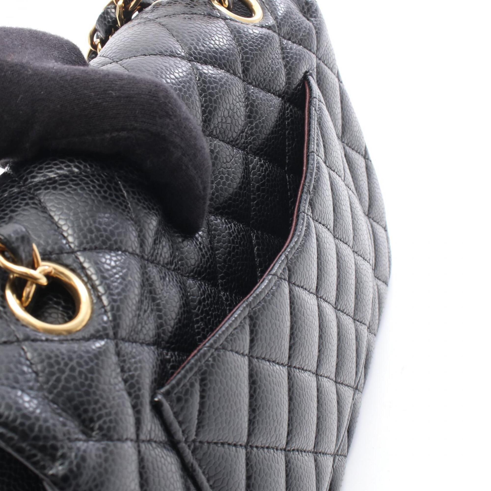 Chanel Matelasse Black Grained Calfskin Handbag Shoulder Bag (Pre-Owned)