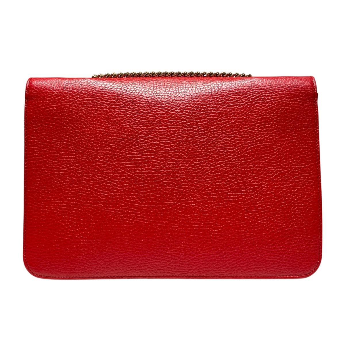 Gucci Red Color Leather Shoulder Bag (Pre-Owned)