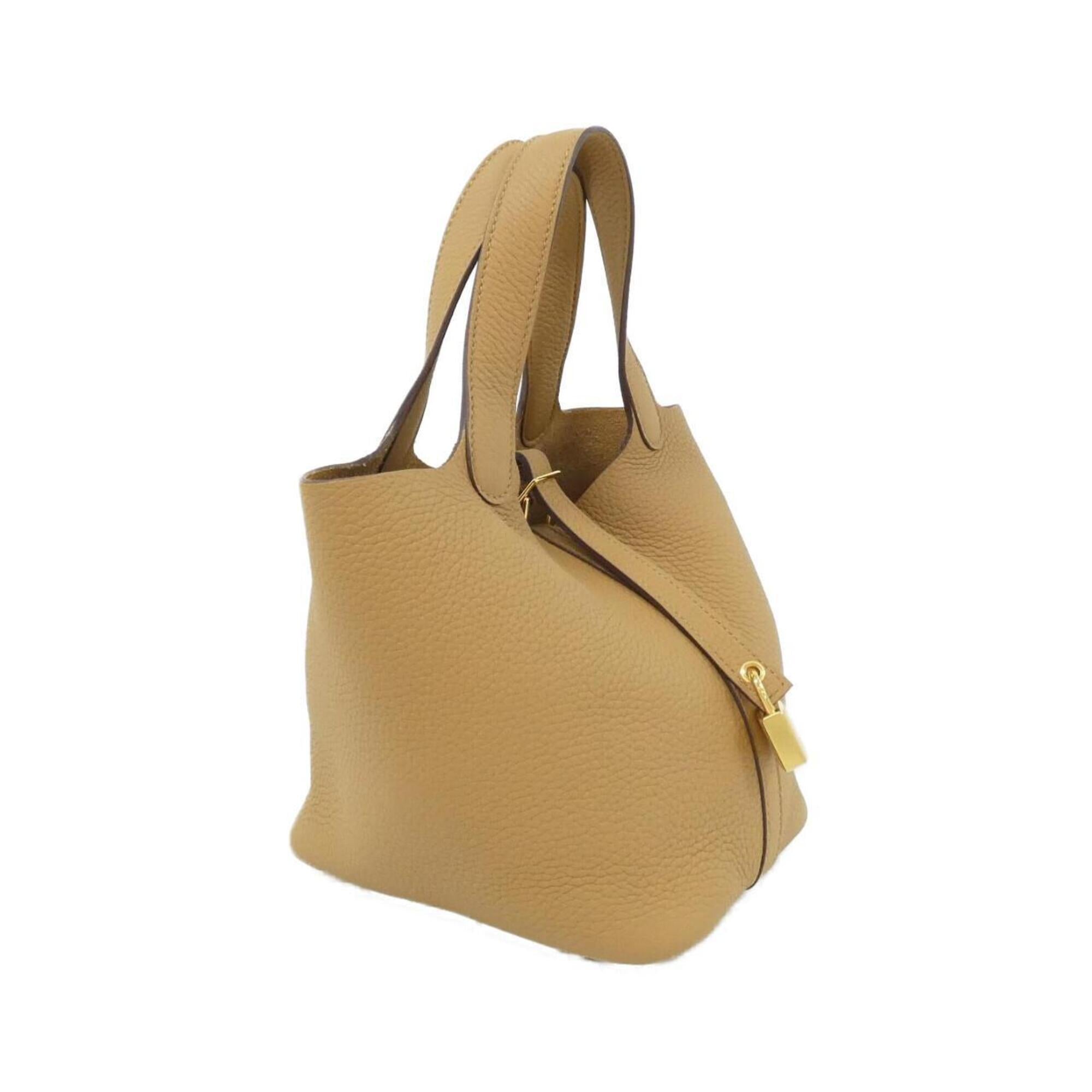 Hermes Biscuit Taurillon Clemence Leather Handbag (Pre-Owned)