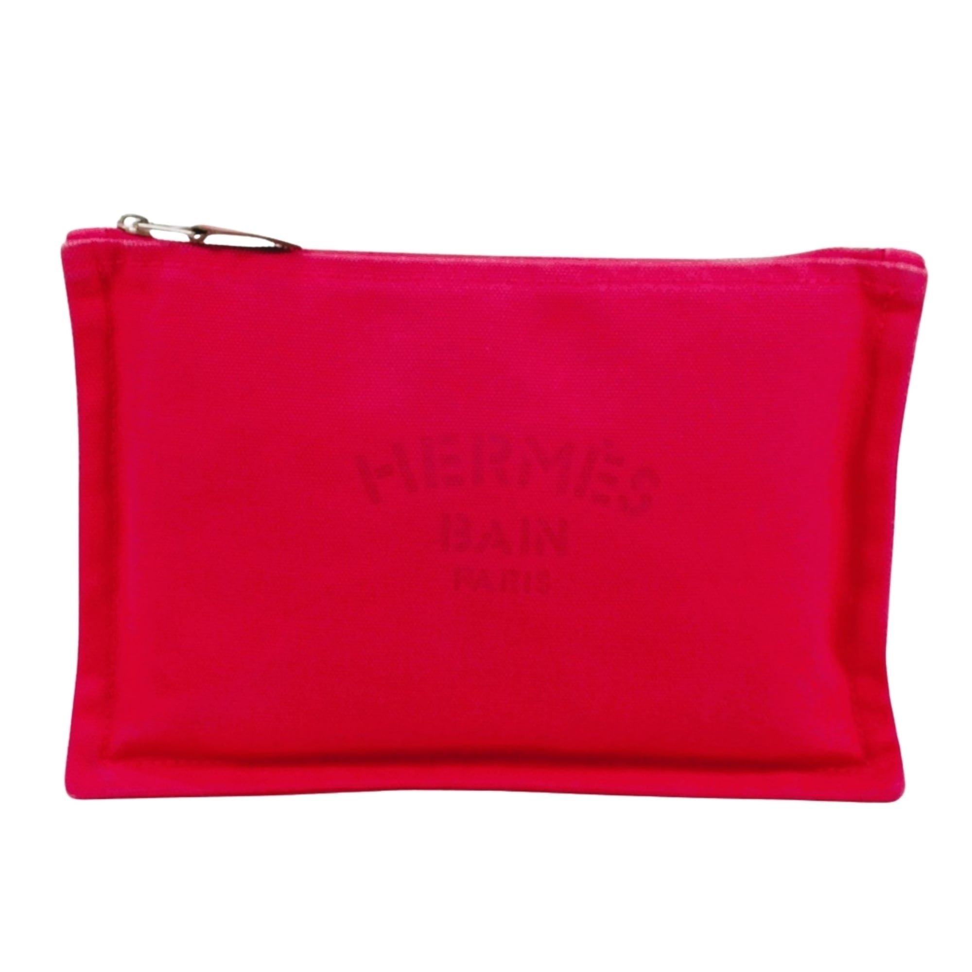 Hermes Pink Canvas Pouch (Pre-Owned)