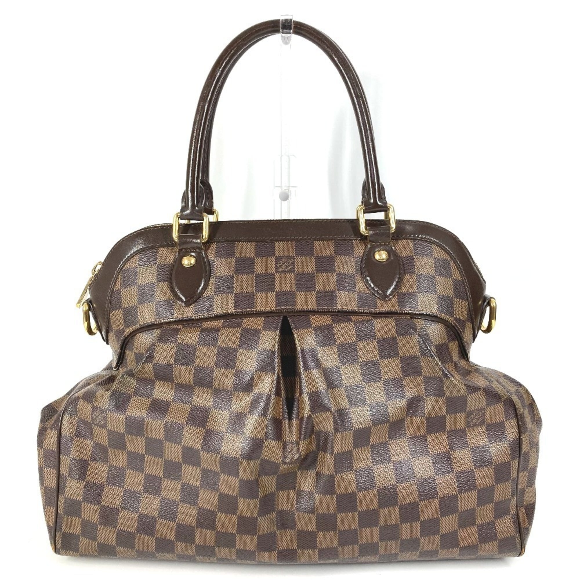 Louis Vuitton Damier Brown Ebene Damier Canvas Handbag Tote Bag (Pre-Owned)