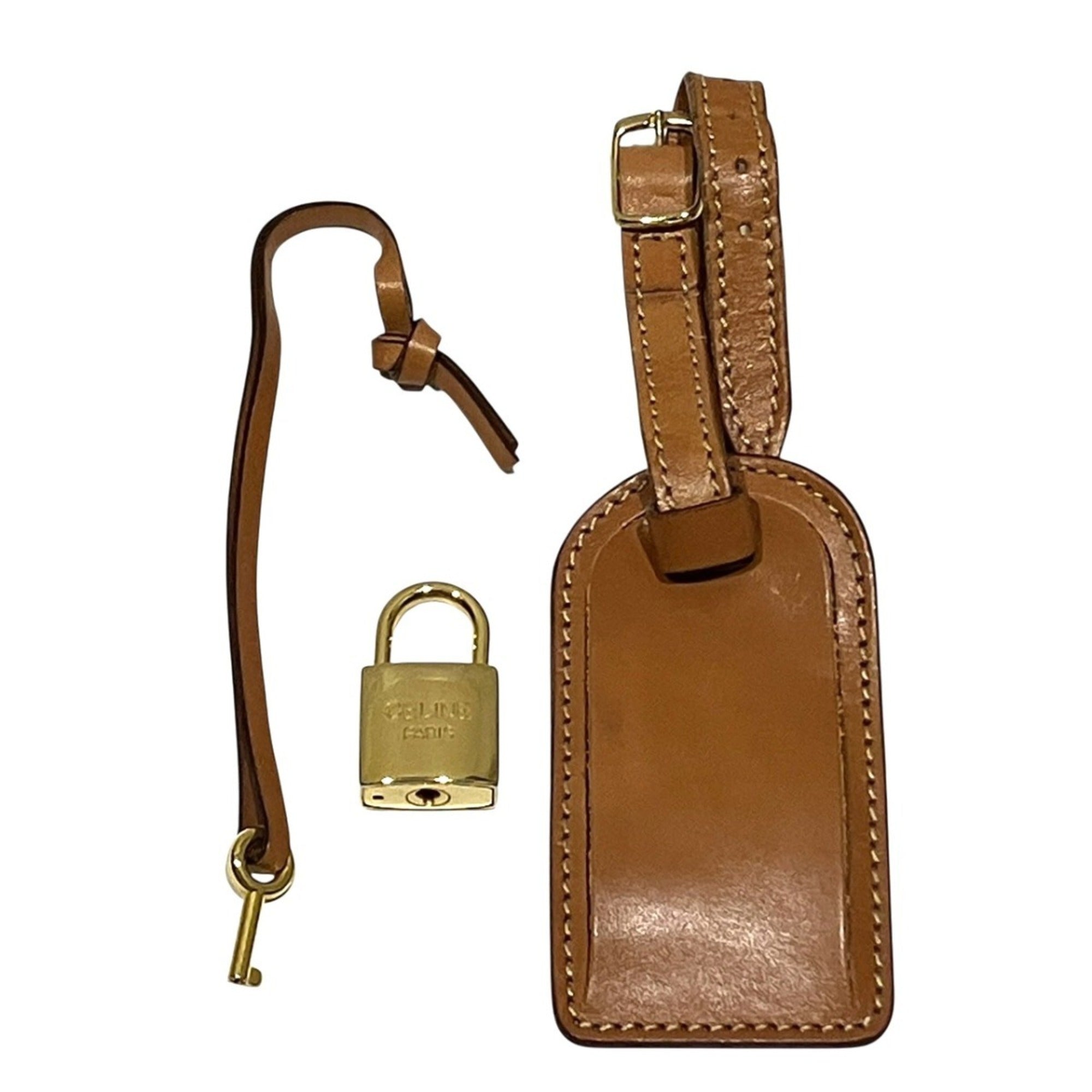 Celine Macadam Brown Leather Boston Bag (Pre-Owned)