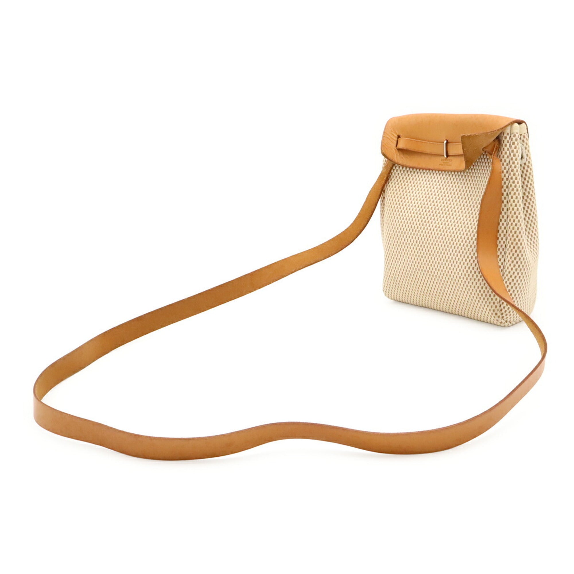 Hermes Black Natural Yellow Toile Officier Pochette Shoulder Bag (Pre-Owned)