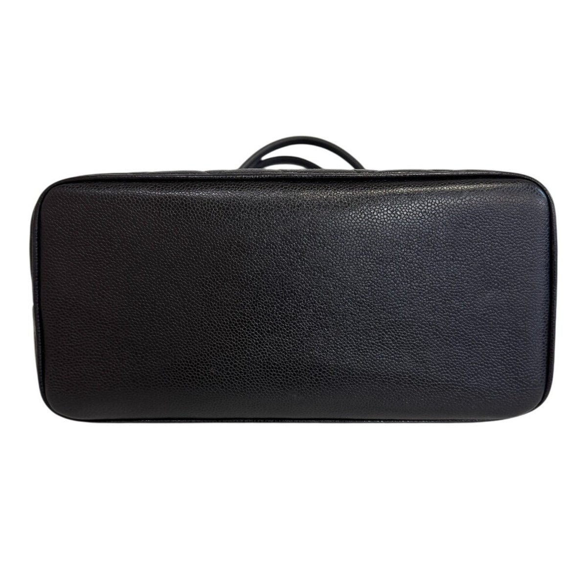 Chanel Black Grained Calfskin Handbag (Pre-Owned)