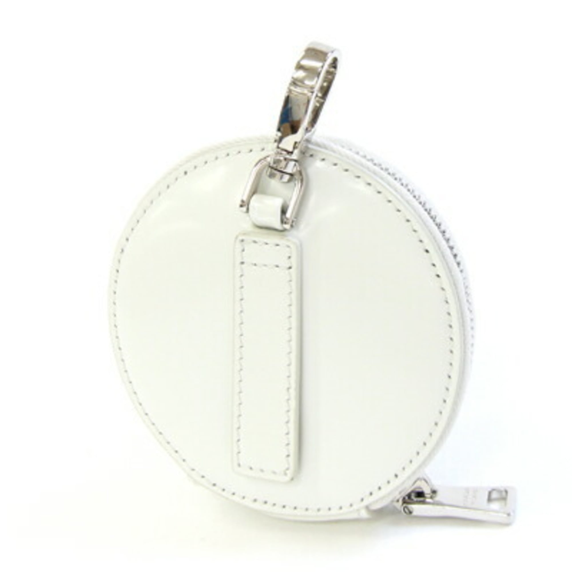 Prada Silver White Leather Pouch (Pre-Owned)