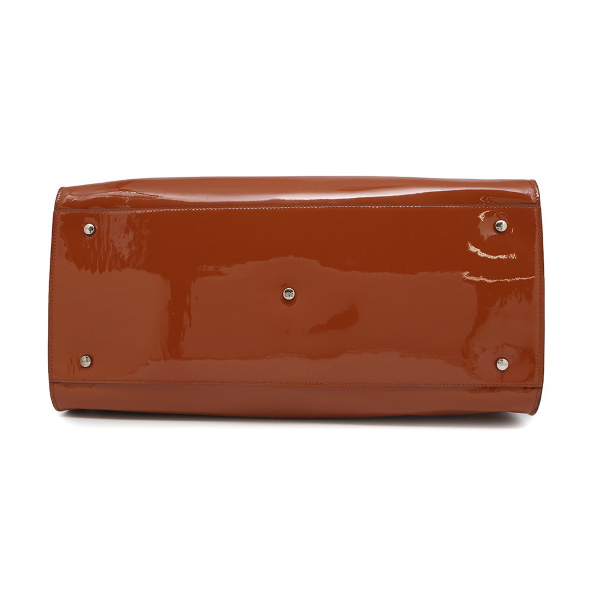 Tod's Brown Patent Leather Tote Bag (Pre-Owned)