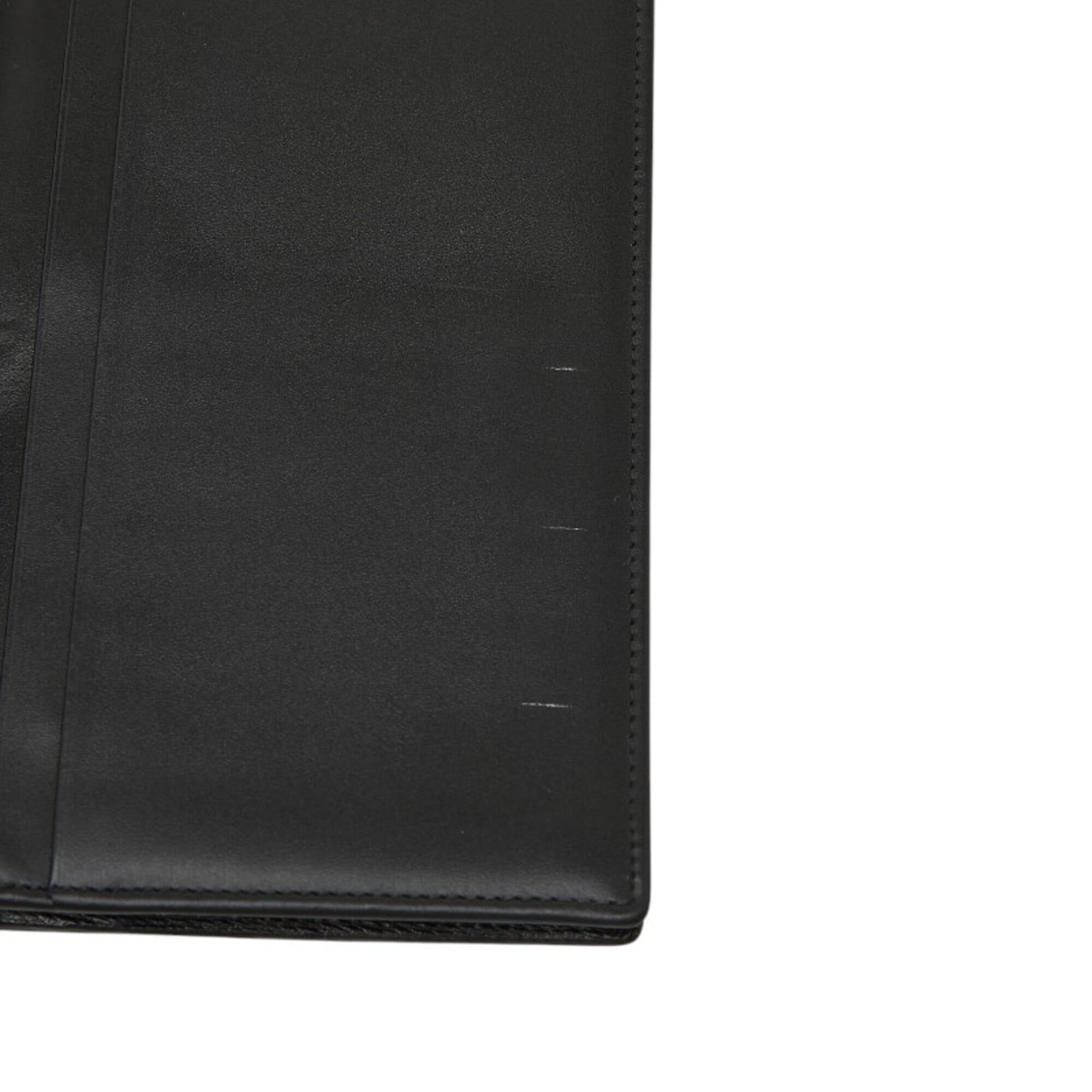 Bvlgari Black Leather Long Wallet (Bi-Fold) (Pre-Owned)