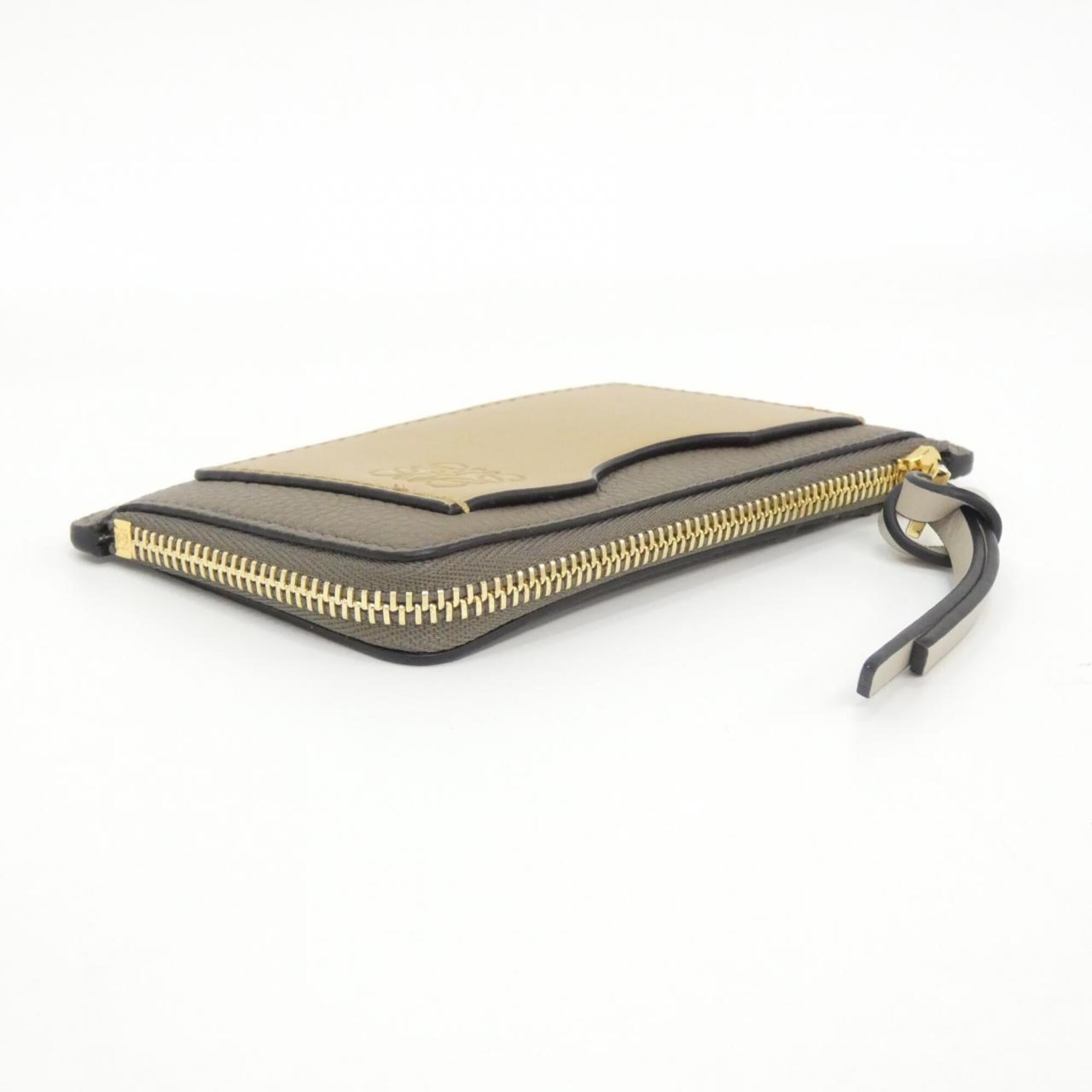 Loewe Brown Leather Coin Purse/Coin Case (Pre-Owned)
