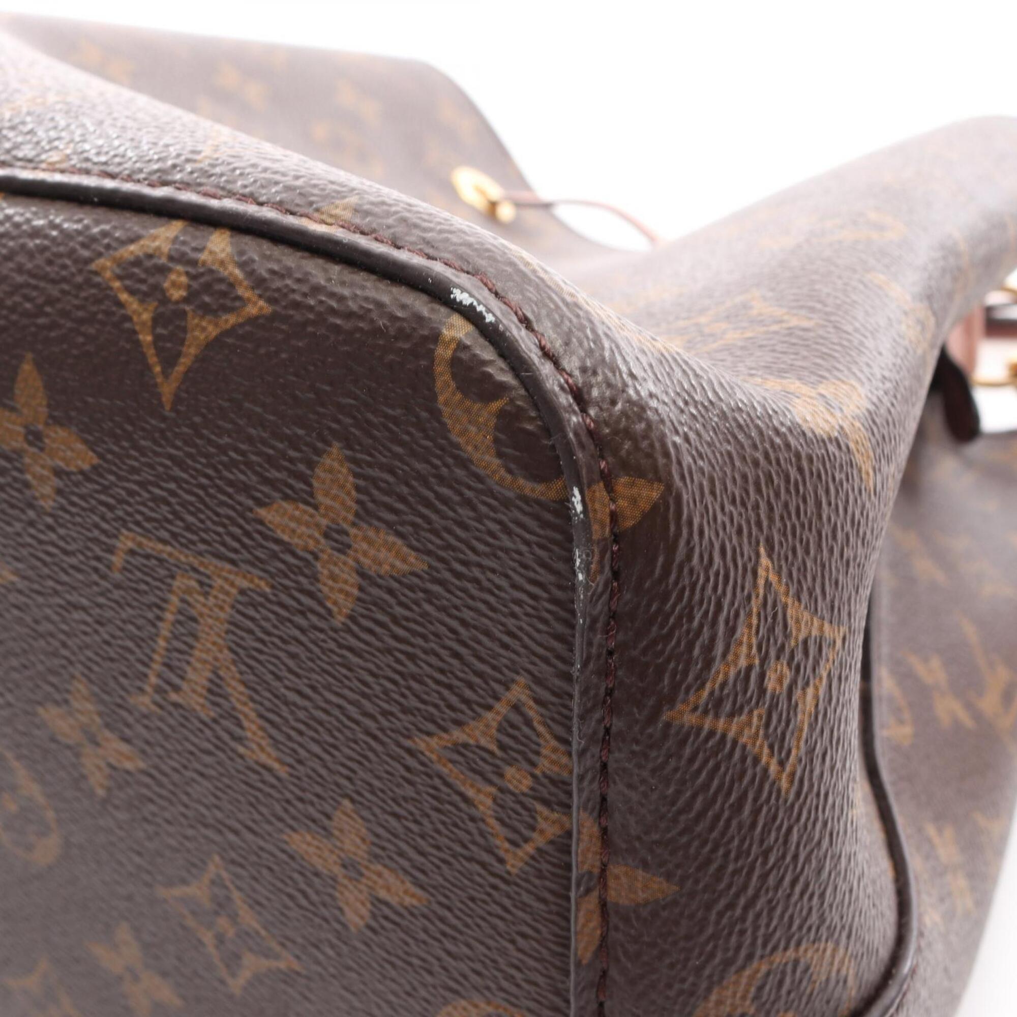 Louis Vuitton Brown Pink Coated Canvas Leather Handbag Shoulder Bag (Pre-Owned)