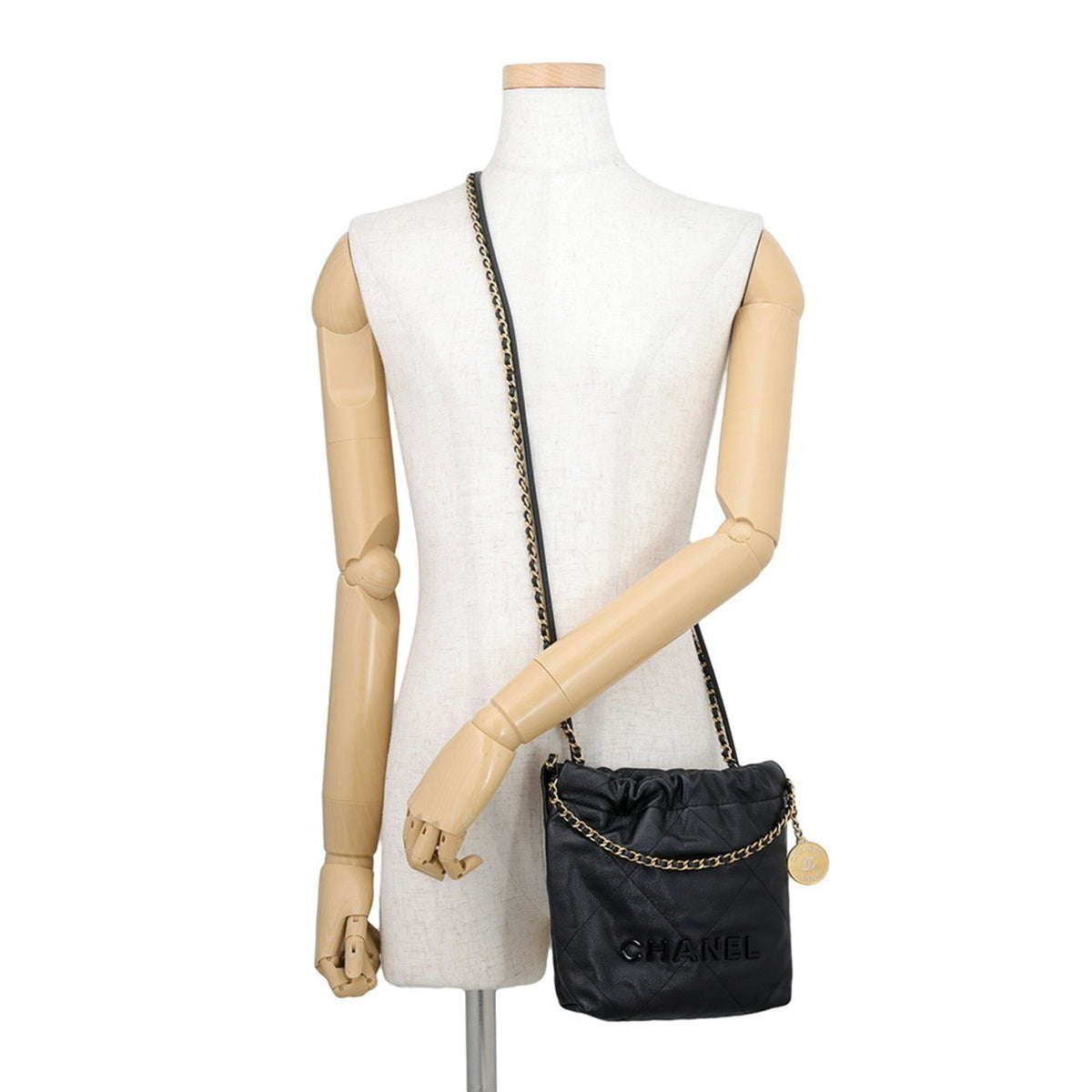 Chanel Black Grained Calfskin Handbag