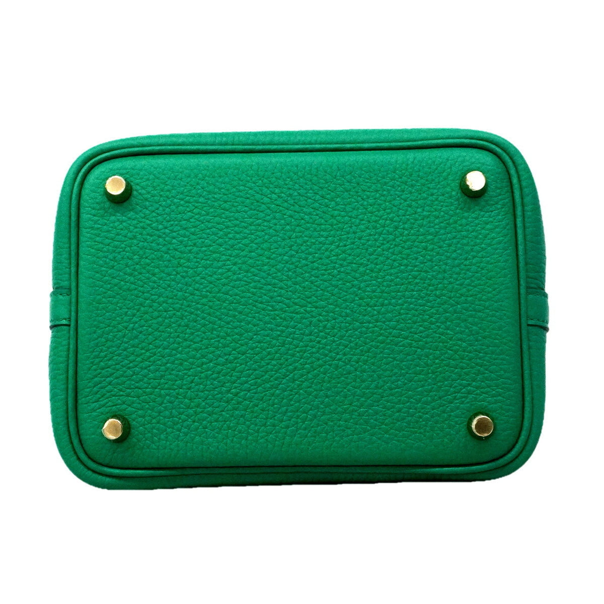 Hermes Green Taurillon Clemence Leather Handbag (Pre-Owned)