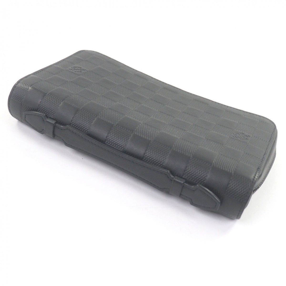 Louis Vuitton Damier Infini Black Leather Long Wallet (Bi-Fold) (Pre-Owned)