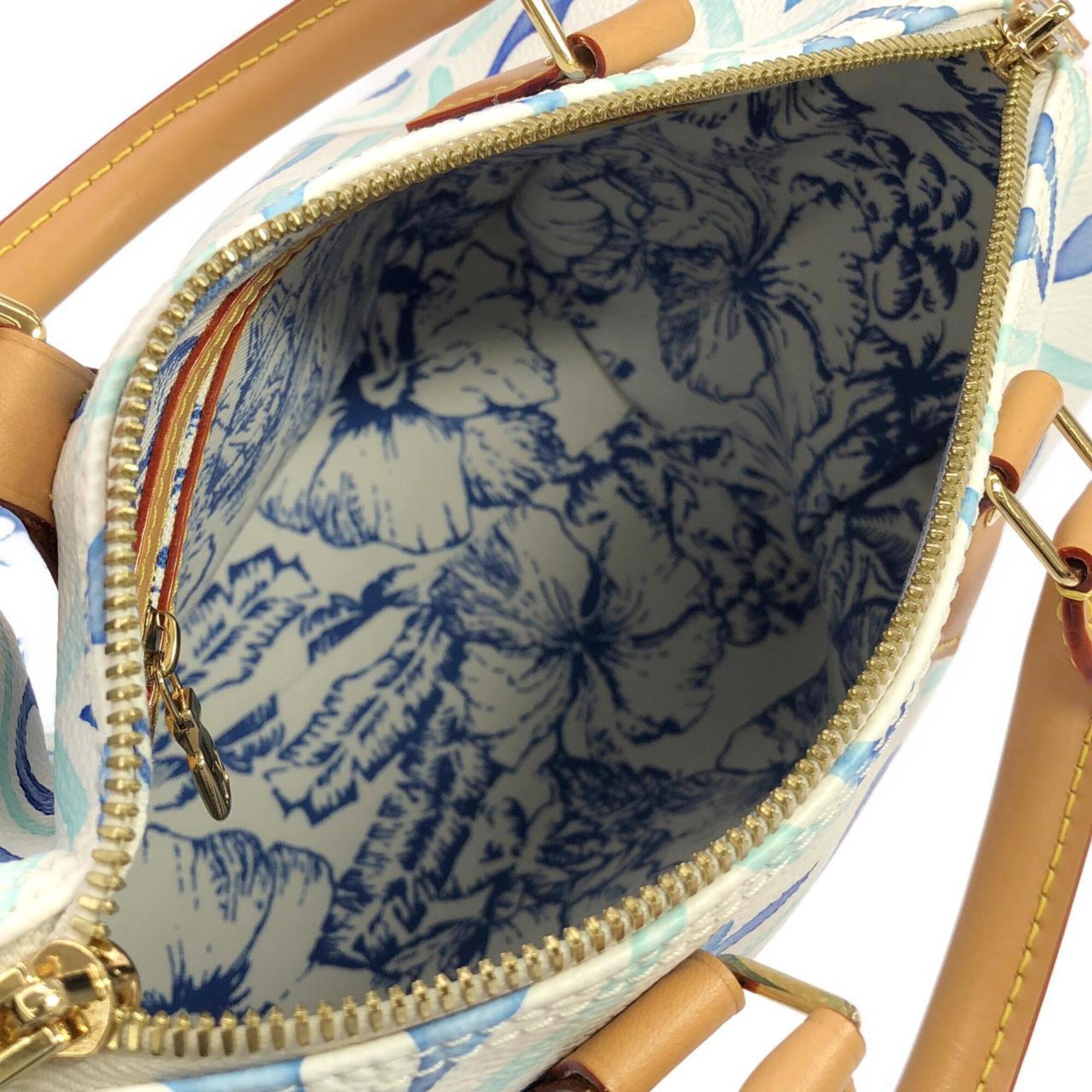Louis Vuitton Blue Lagon Coated Canvas Boston Bag (Pre-Owned)