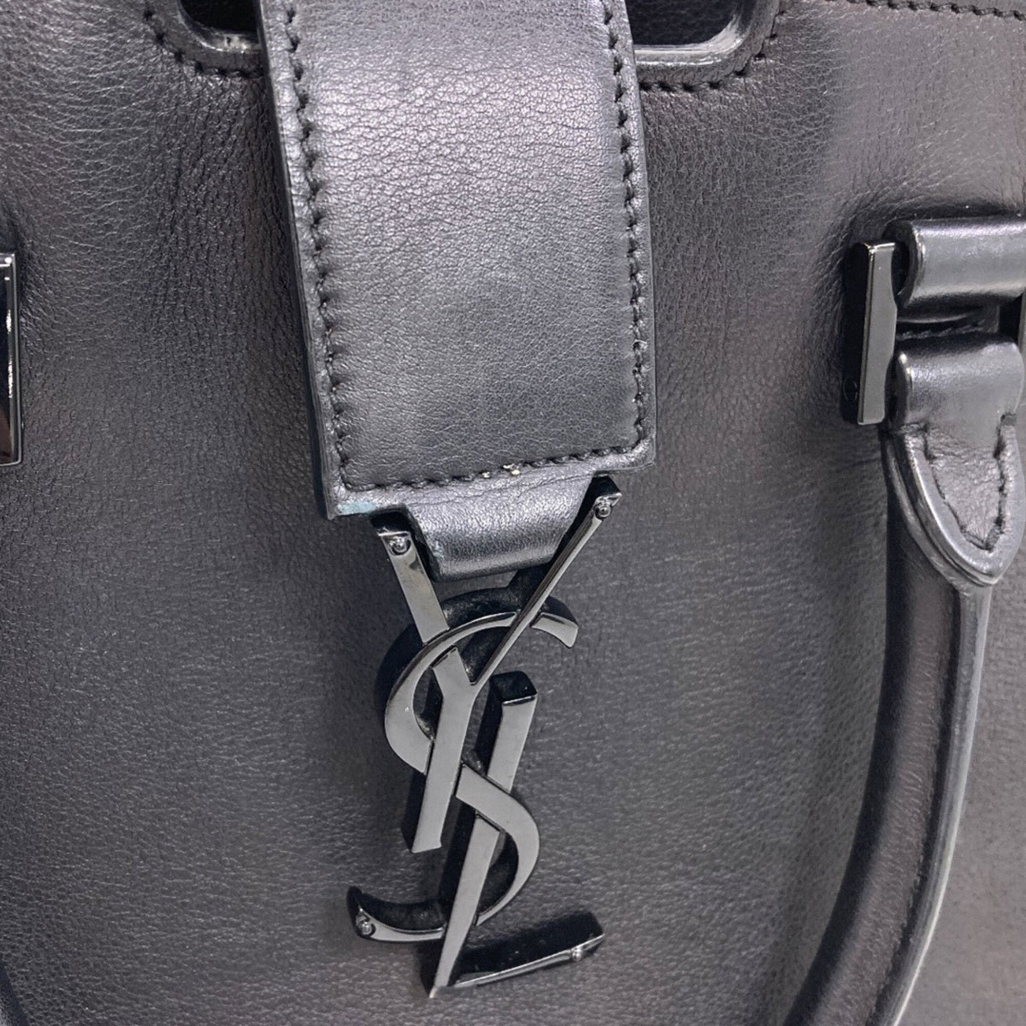 Saint Laurent Black Leather Handbag (Pre-Owned)