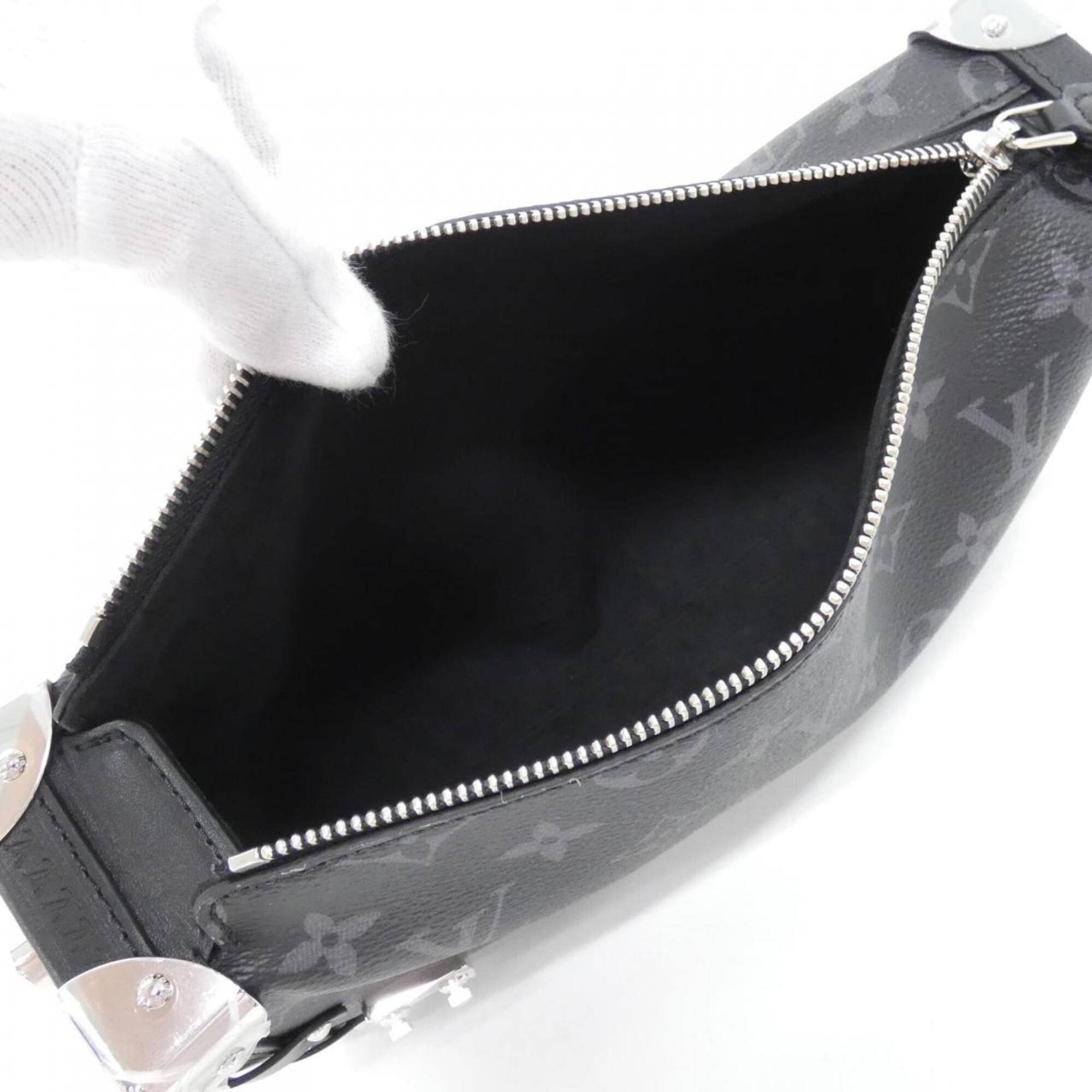 Louis Vuitton Black Coated Canvas Shoulder Bag (Pre-Owned)