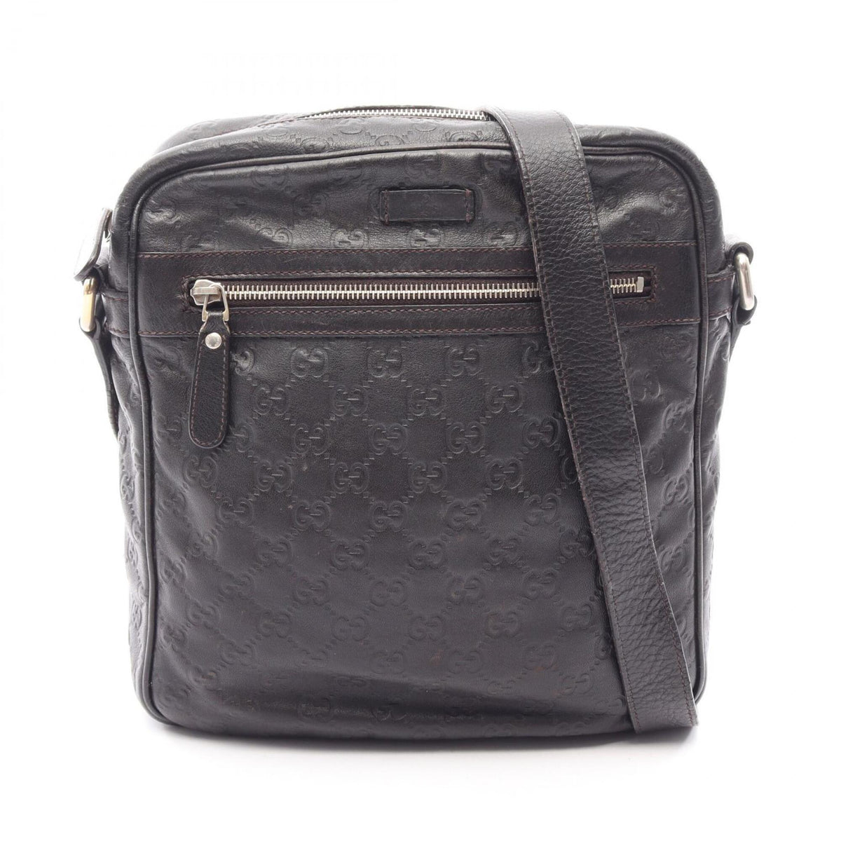 Gucci Brown Leather Handbag Shoulder Bag (Pre-Owned)