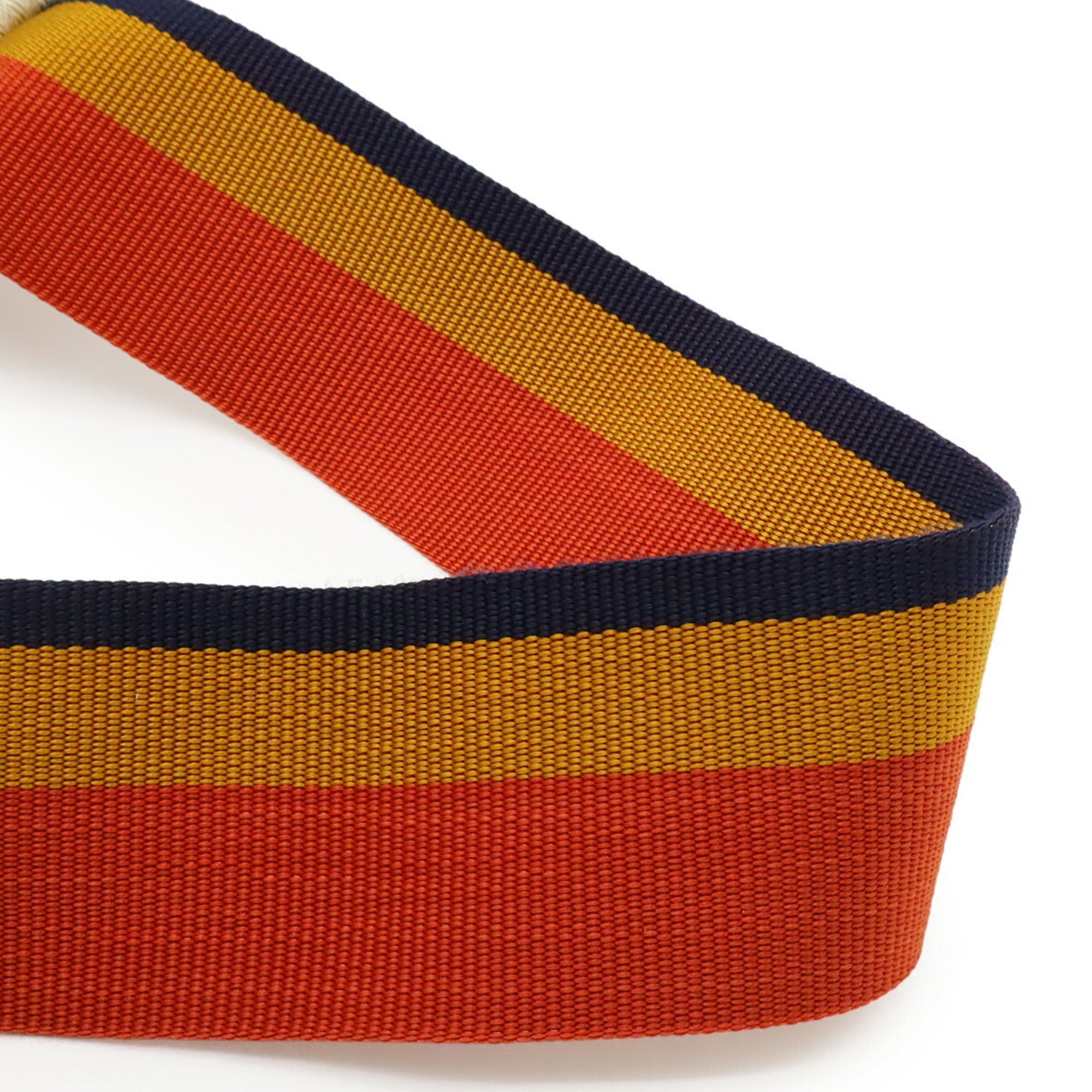 Hermes Natural Navy Orange Yellow Canvas Shoulder Bag Sling Bag (Pre-Owned)