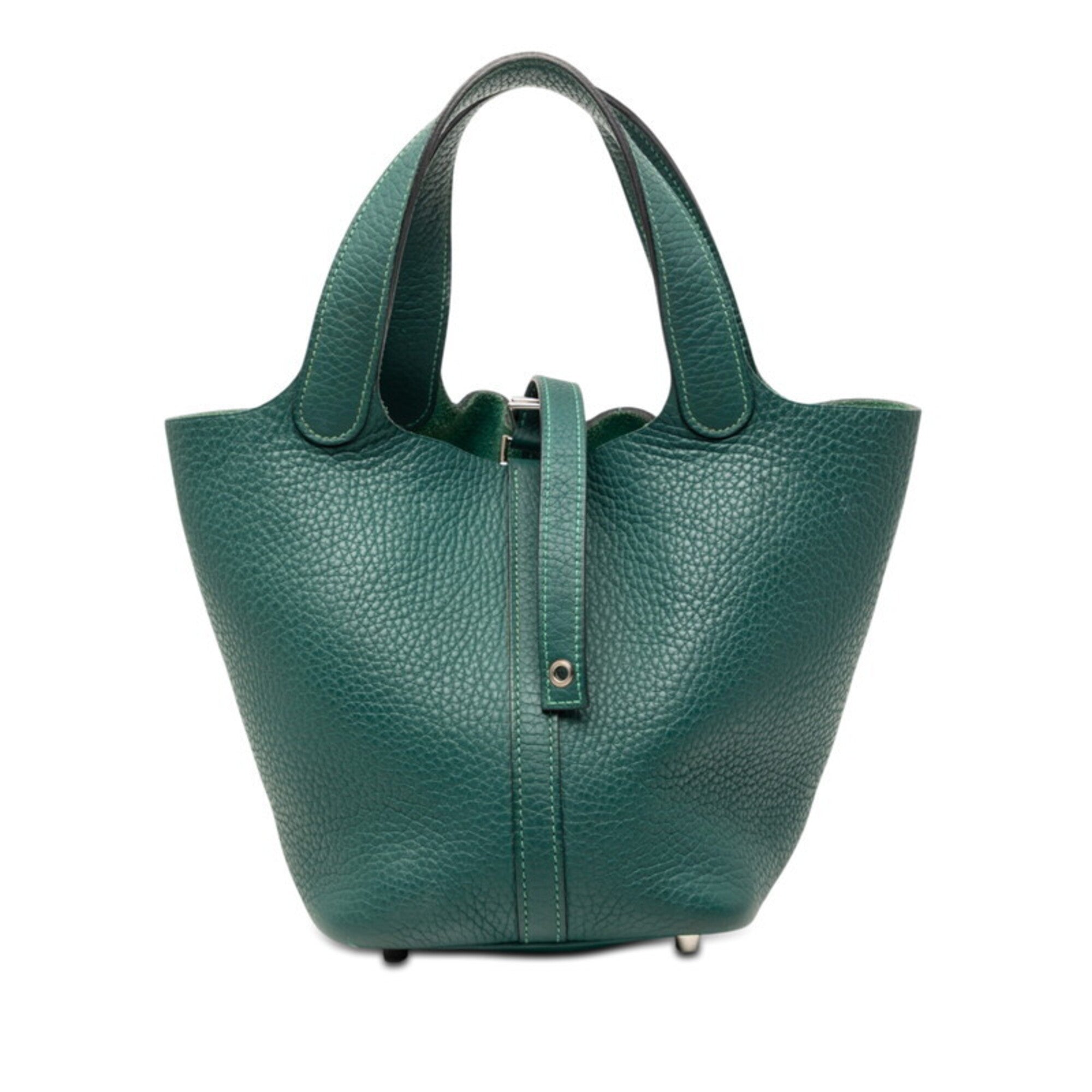 Hermes Picotin Green Togo Leather Handbag (Pre-Owned)