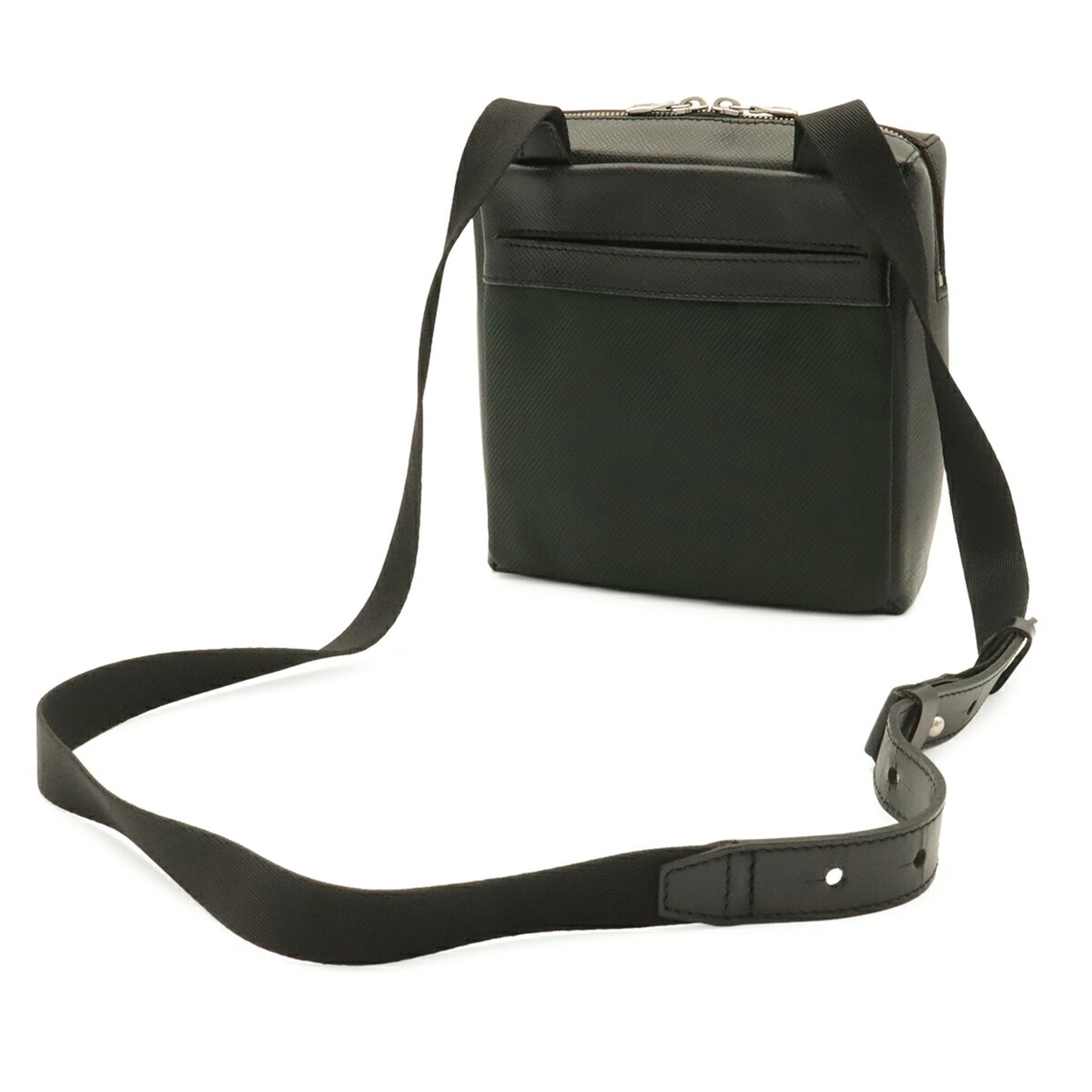 Louis Vuitton Ardoise Black Taiga Leather Shoulder Bag (Pre-Owned)